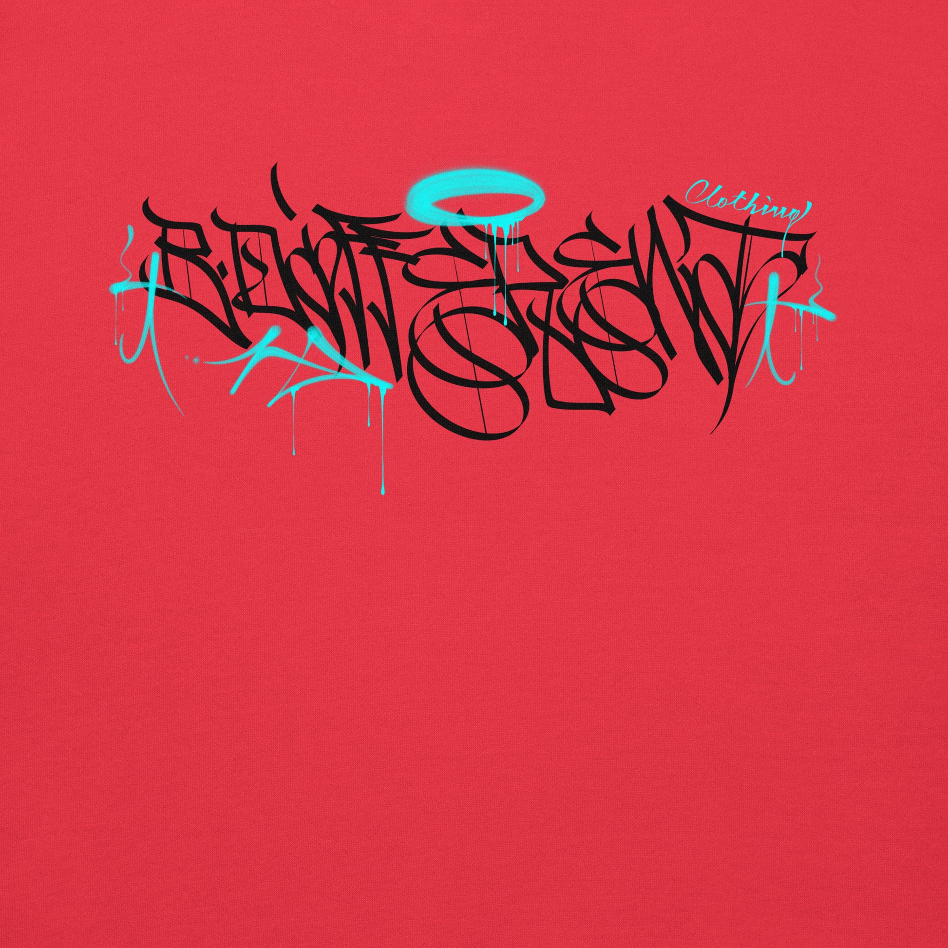 Red-Caos One Collab Graffiti Sweatshirt from B.Different Clothing, graphic, graffiti-inspired streetwear
