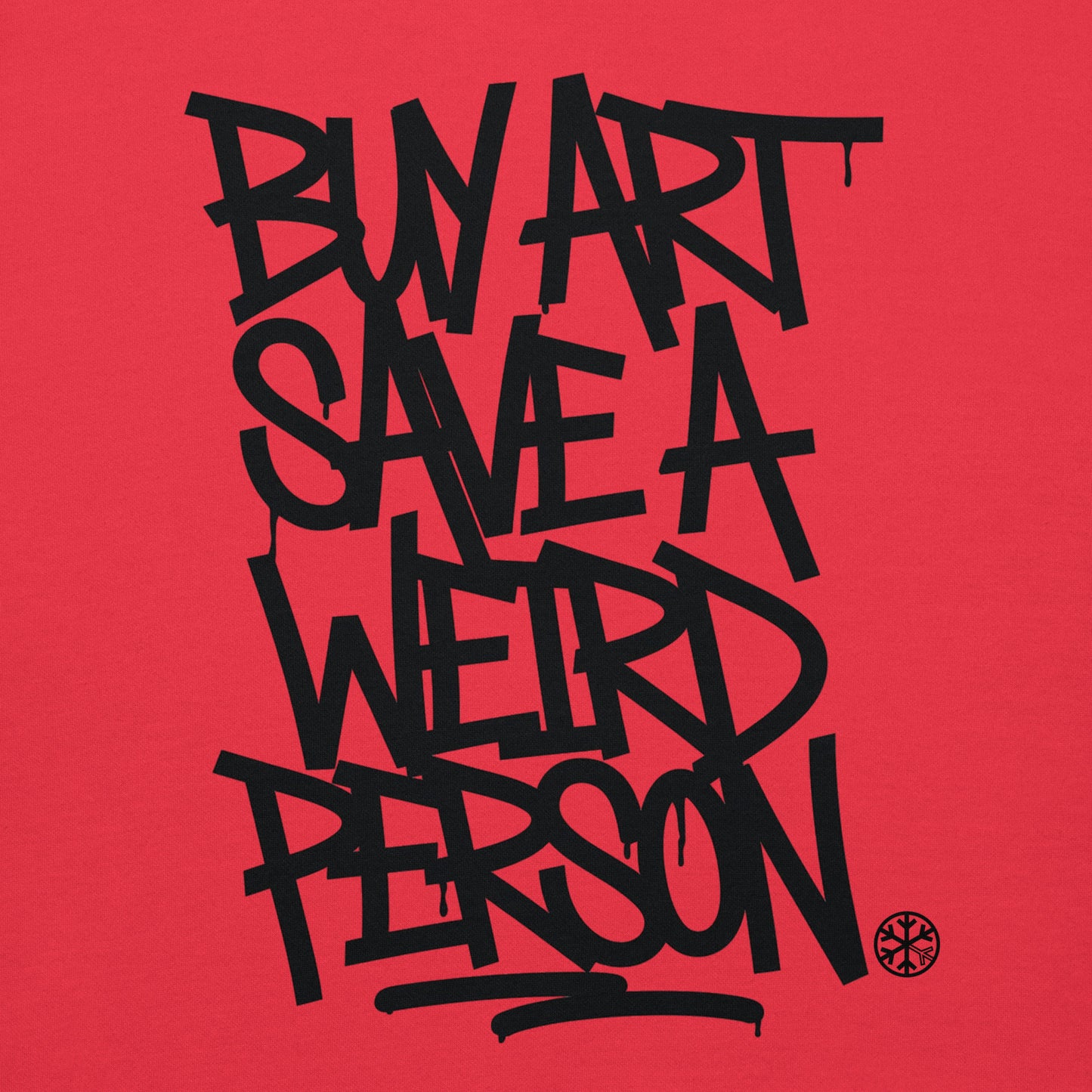 Red-Buy Art Save a Weird Person Graffiti Sweatshirt from B.Different Clothing, graphic, graffiti-inspired streetwear