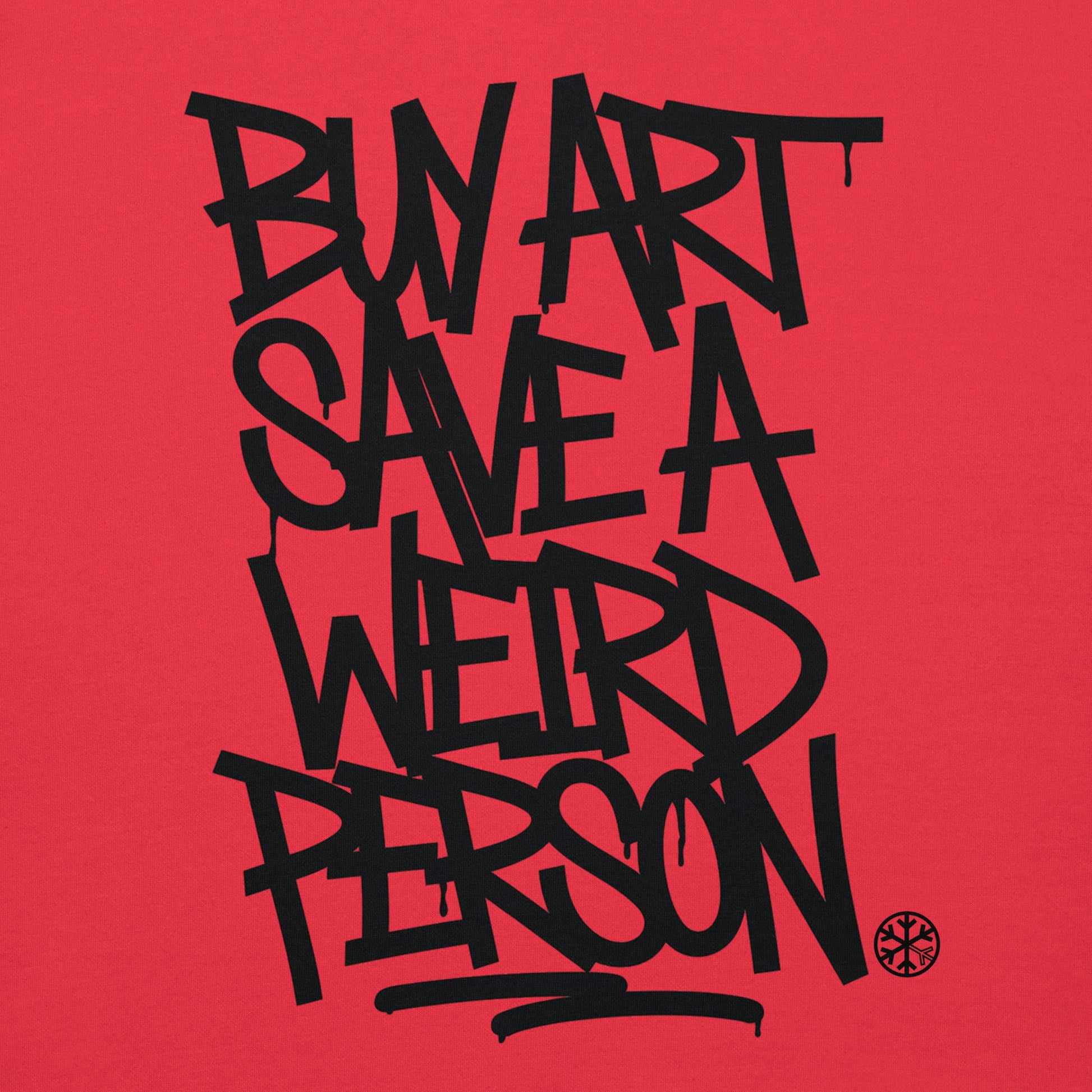 Red-Buy Art Save a Weird Person Graffiti Sweatshirt from B.Different Clothing, graphic, graffiti-inspired streetwear