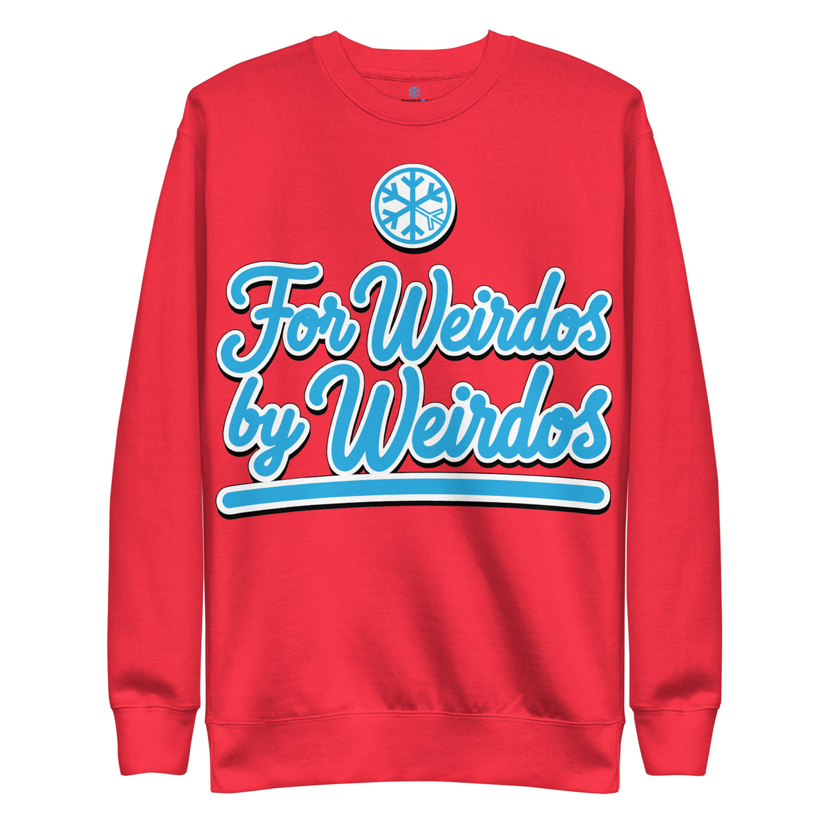 Team Red-For Weirdos by Weirdos Sweatshirt from B.Different Clothing, front view, graffiti-inspired streetwear