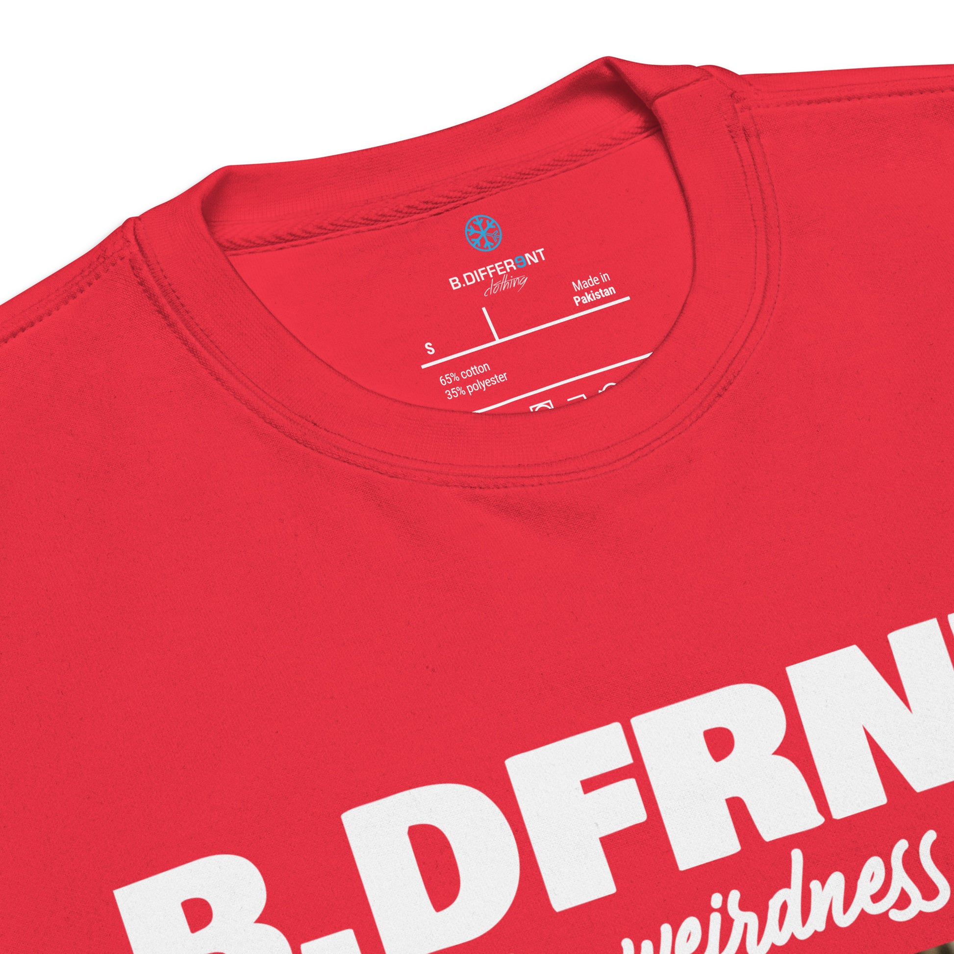 Red-Black Sheep Sweatshirt from B.Different Clothing, collar, graffiti-inspired streetwear