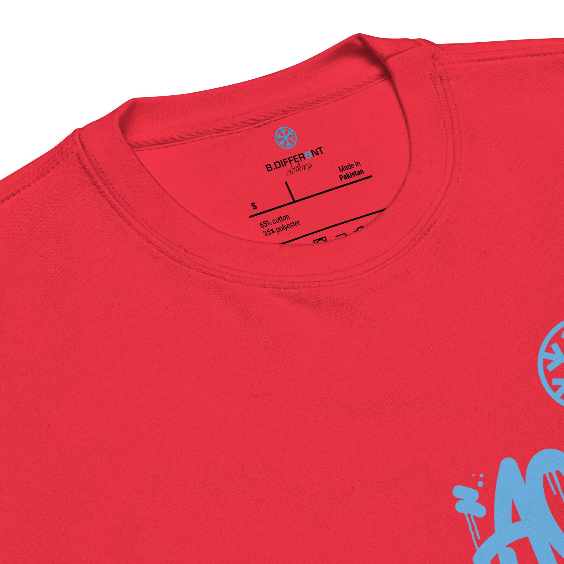 Red-ACAB Graffiti Character Sweatshirt from B.Different Clothing, collar, graffiti-inspired streetwear