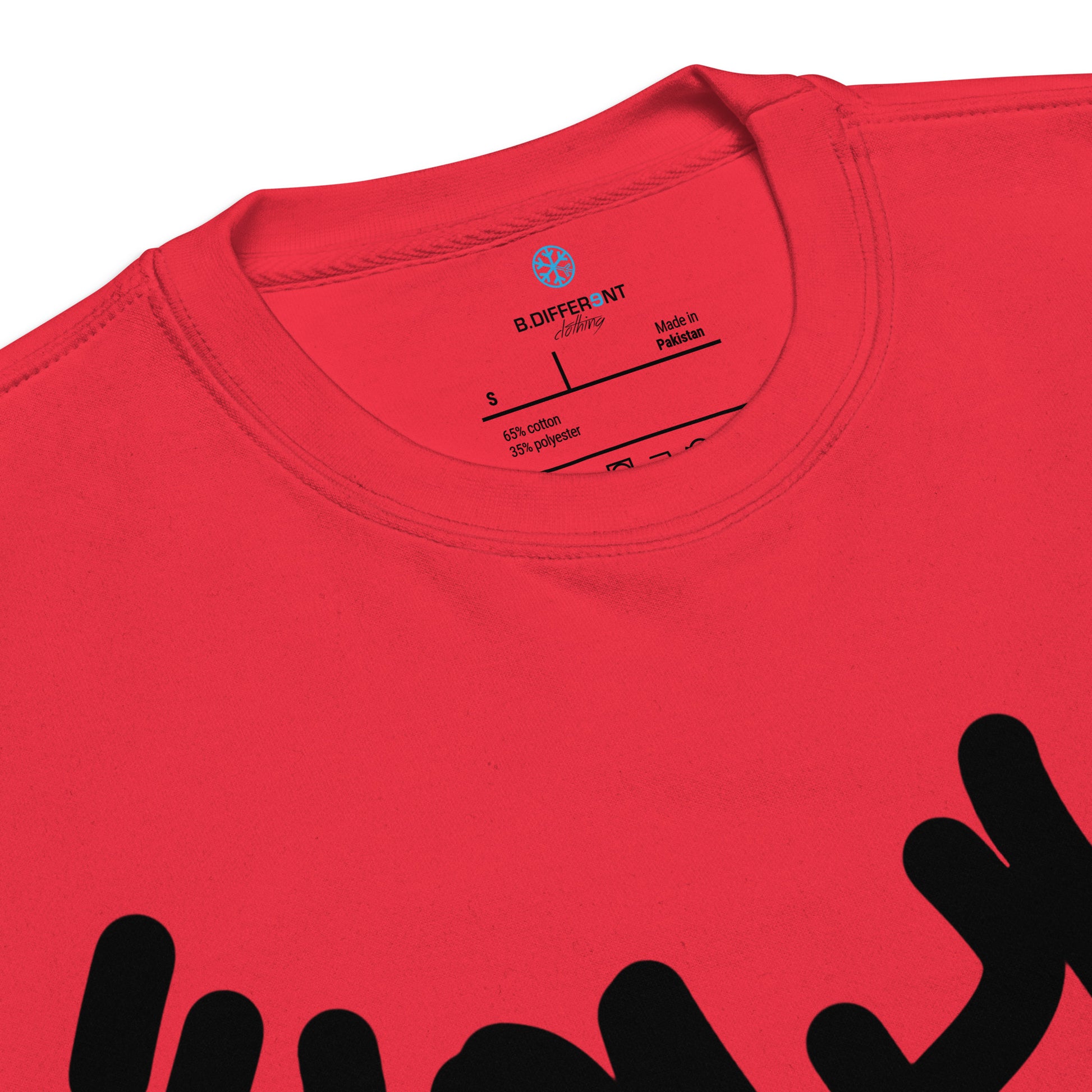 Red-Loner Graffiti Tag Sweatshirt from B.Different Clothing, collar, graffiti-inspired streetwear