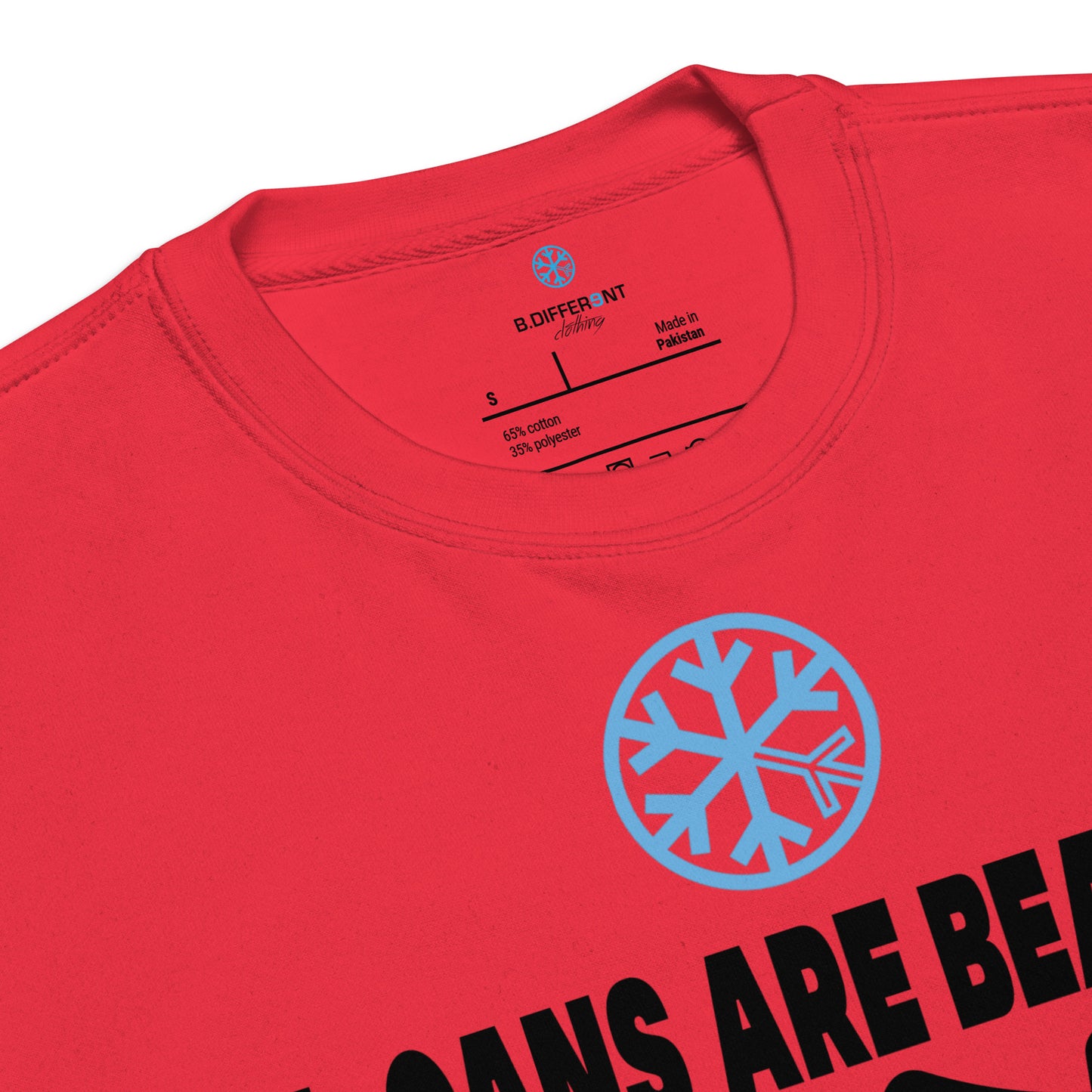 Red-Acab Graffiti Tag Sweatshirt from B.Different Clothing, collar, graffiti-inspired streetwear