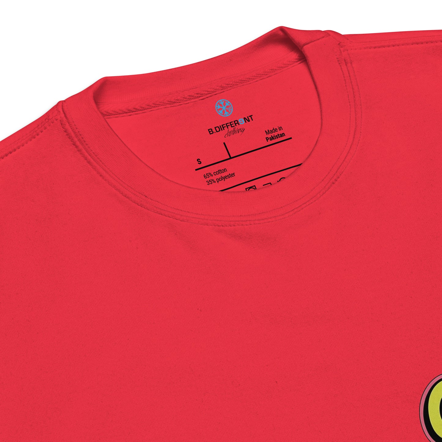 Red-Cereal Sprayer Graffiti Sweatshirt from B.Different Clothing, collar, graffiti-inspired streetwear