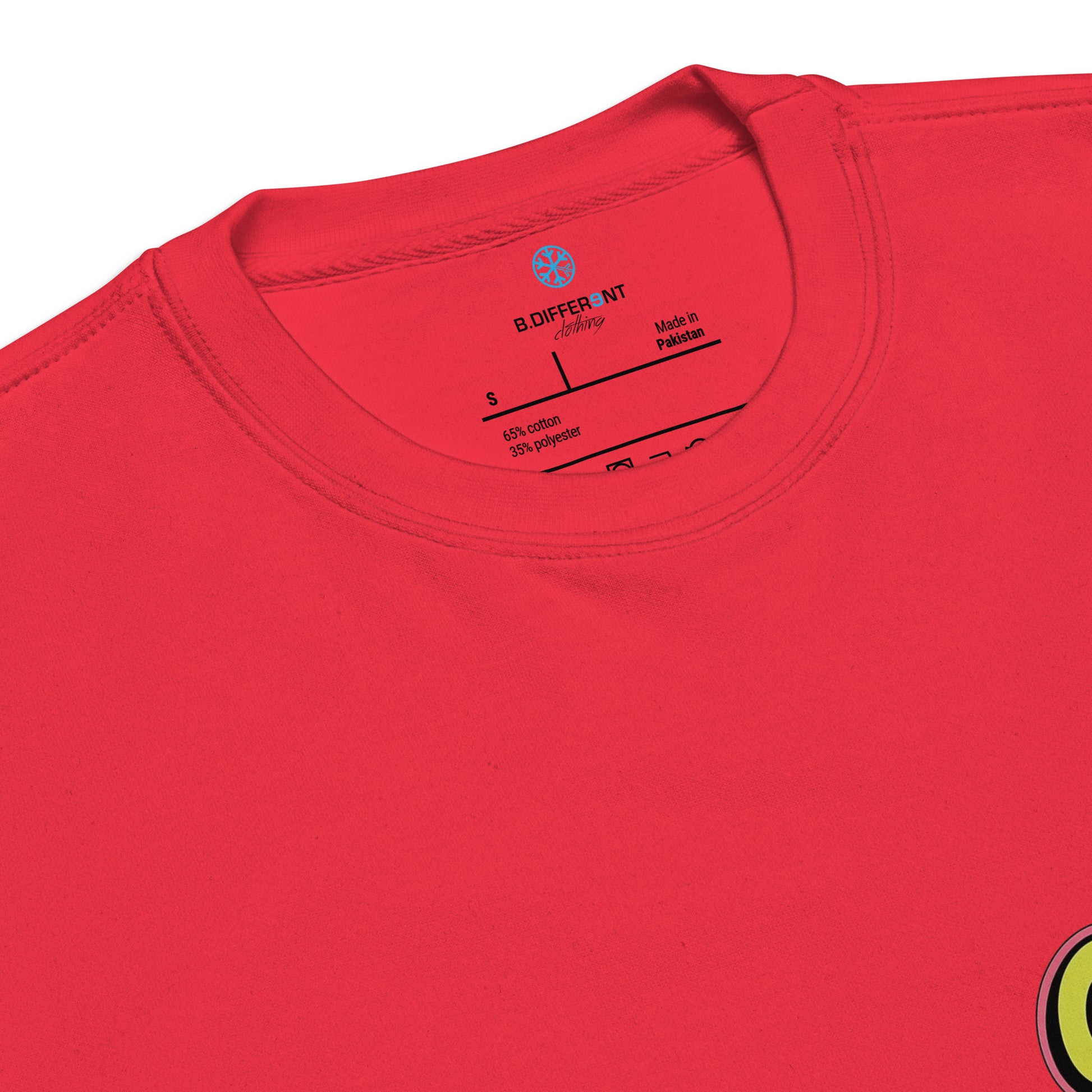 Red-Cereal Sprayer Graffiti Sweatshirt from B.Different Clothing, collar, graffiti-inspired streetwear