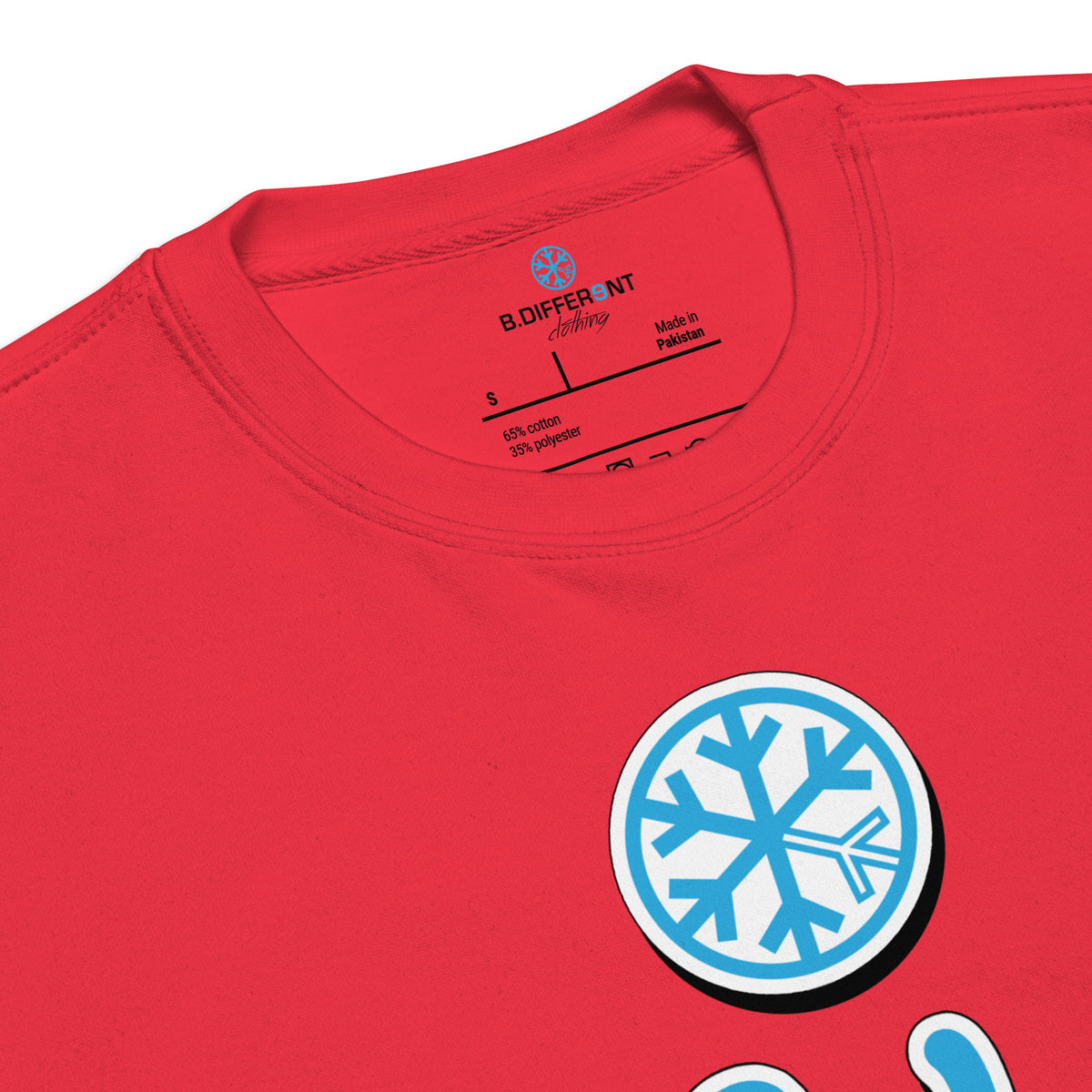 Team Red-For Weirdos by Weirdos Sweatshirt from B.Different Clothing, collar, graffiti-inspired streetwear