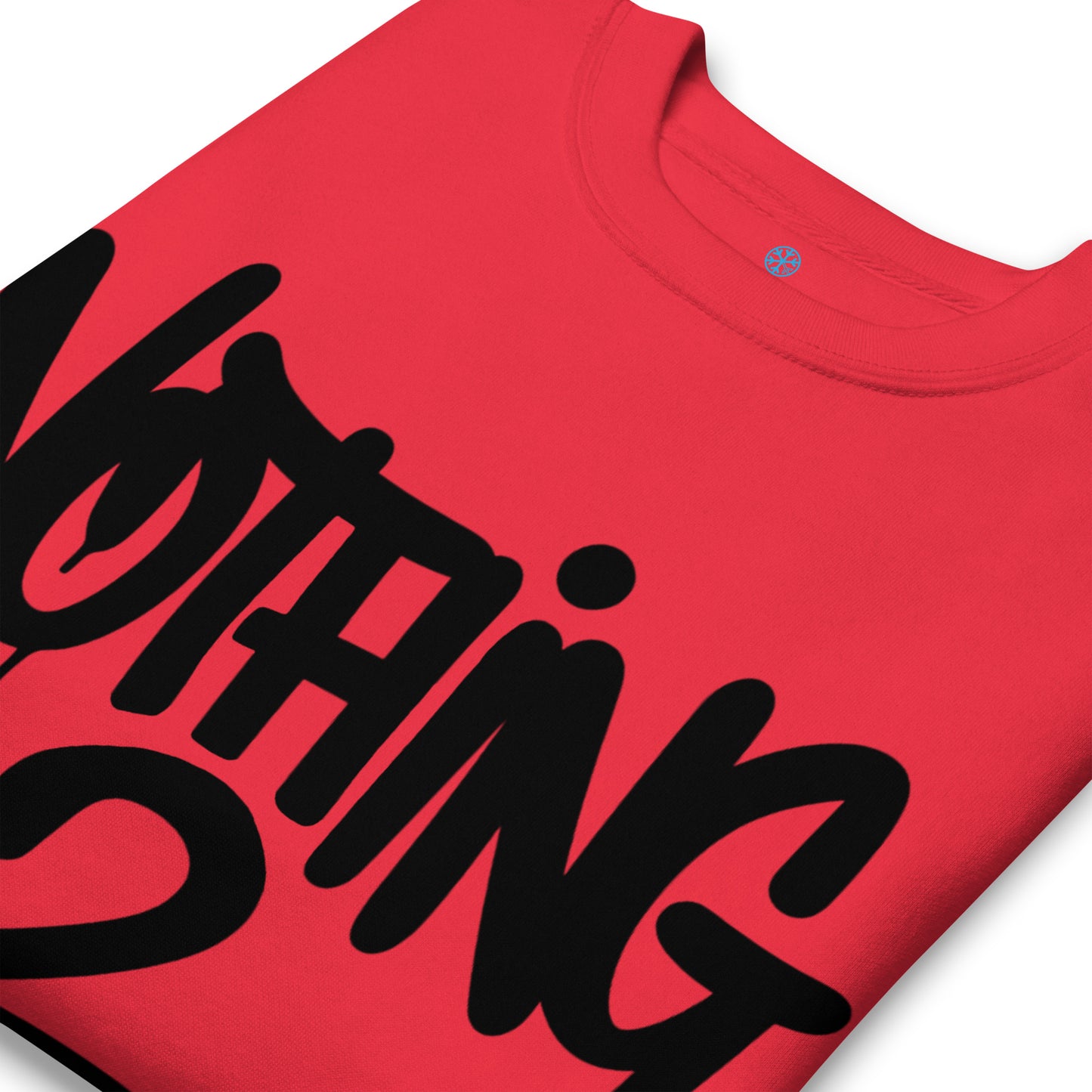 Red-Nothing 2 Obey Graffiti Sweatshirt from B.Different Clothing, detail, graffiti-inspired streetwear
