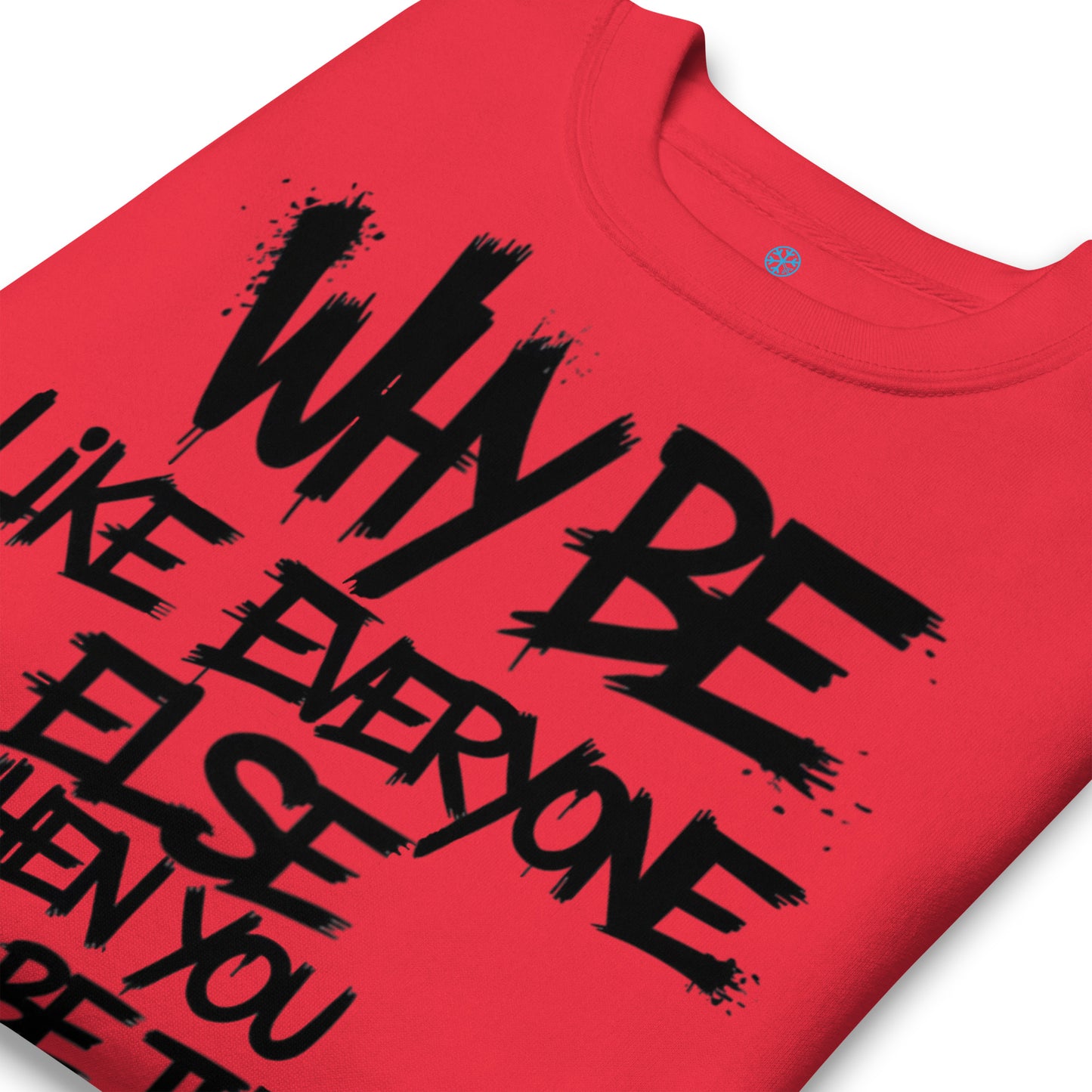 Red-Chaos They Fear Graffiti Tag Sweatshirt from B.Different Clothing, detail, graffiti-inspired streetwear