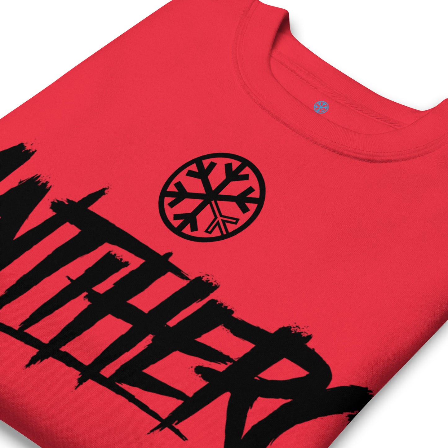 Red-Antihero Graffiti Tag Sweatshirt from B.Different Clothing, detail, graffiti-inspired streetwear