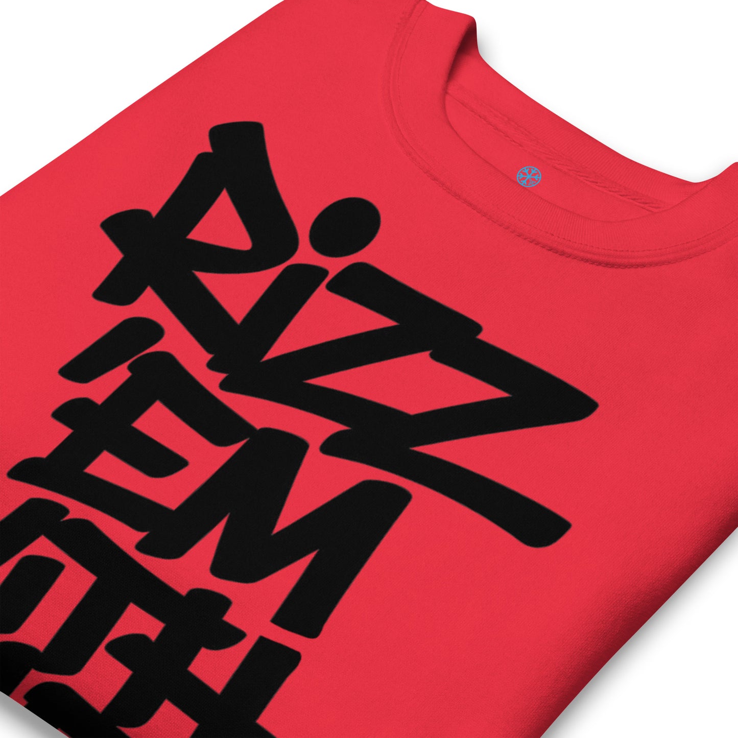 Red-Rizz 'Em With The 'Tism Graffiti Sweatshirt from B.Different Clothing, detail, graffiti-inspired streetwear