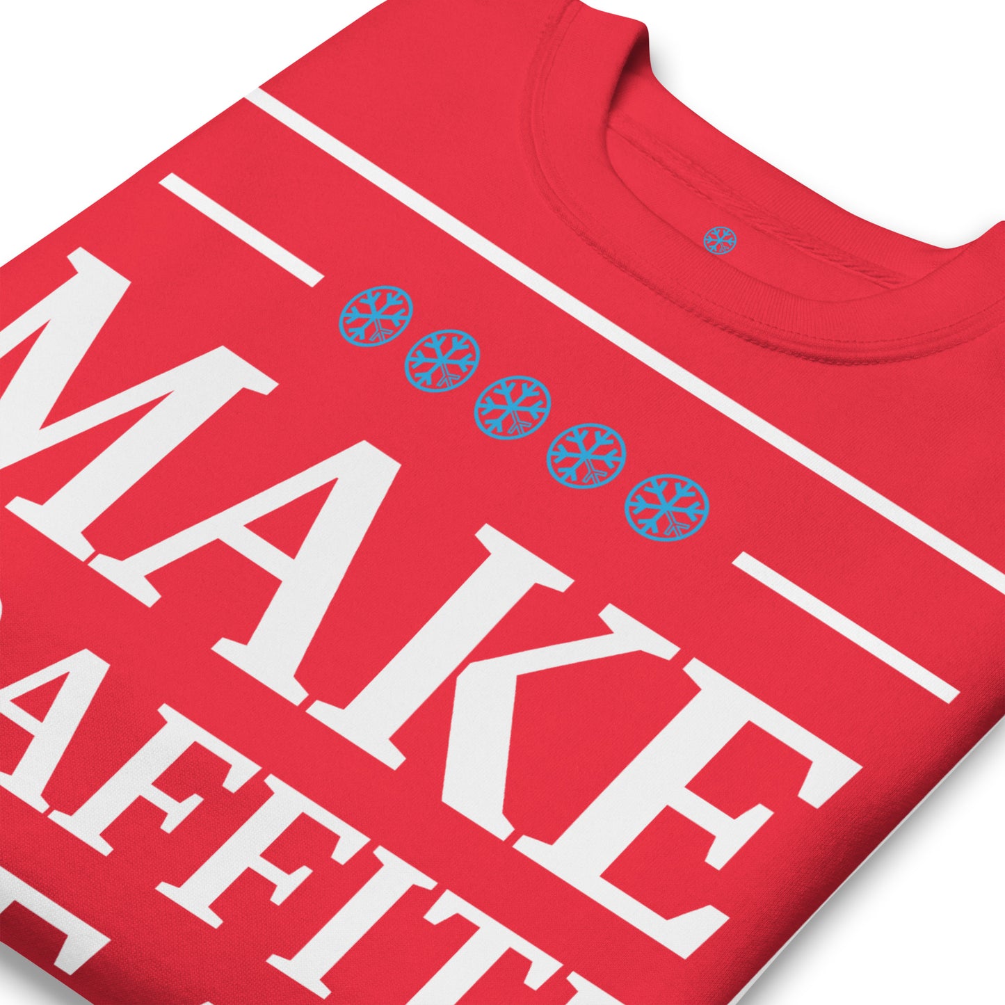 Red-Make Graffiti Great Again Sweatshirt from B.Different Clothing, detail, graffiti-inspired streetwear