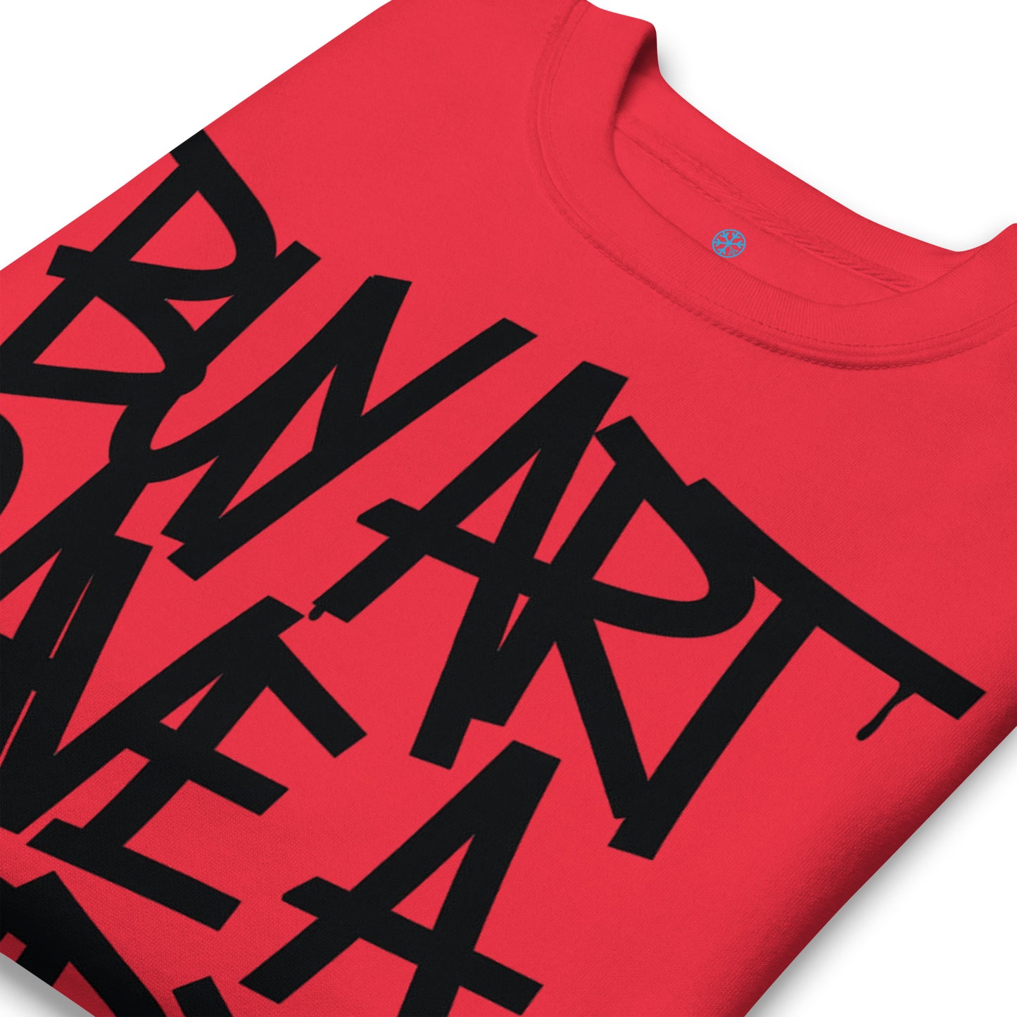 Red-Buy Art Save a Weird Person Graffiti Sweatshirt from B.Different Clothing, detail, graffiti-inspired streetwear