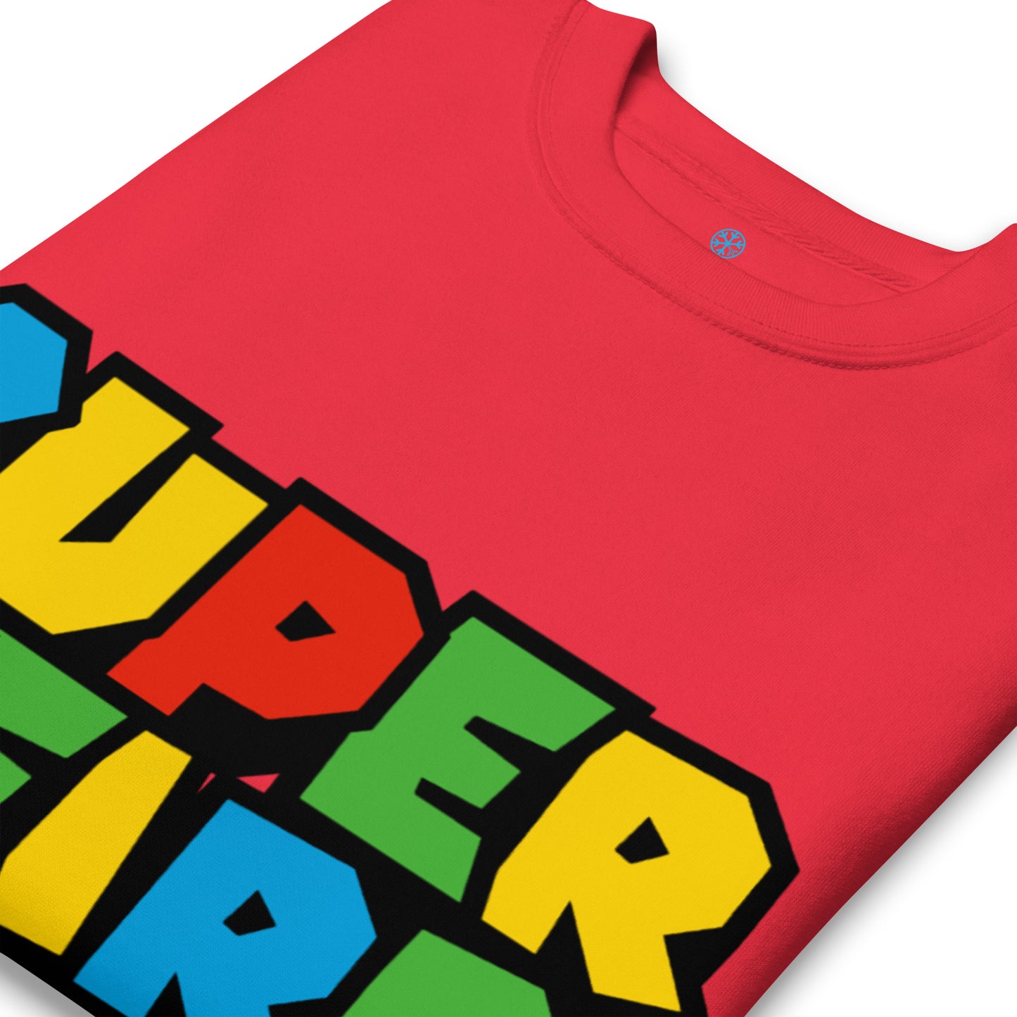 Team Red-Super Weird Bros Sweatshirt from B.Different Clothing, detail, graffiti-inspired streetwear