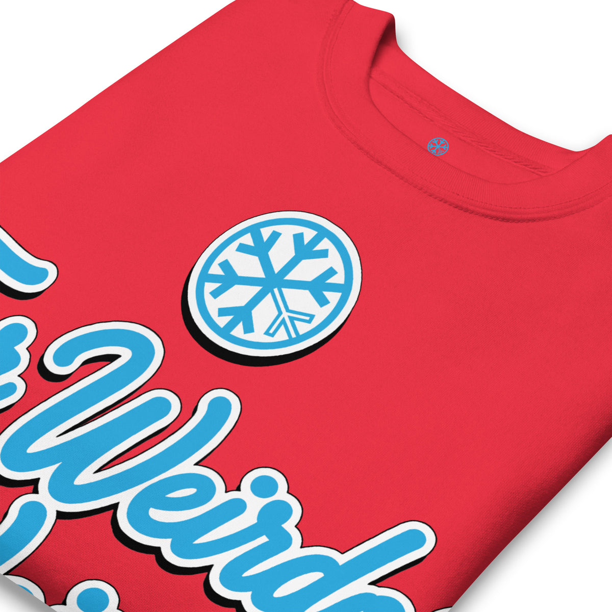 Team Red-For Weirdos by Weirdos Sweatshirt from B.Different Clothing, detail, graffiti-inspired streetwear