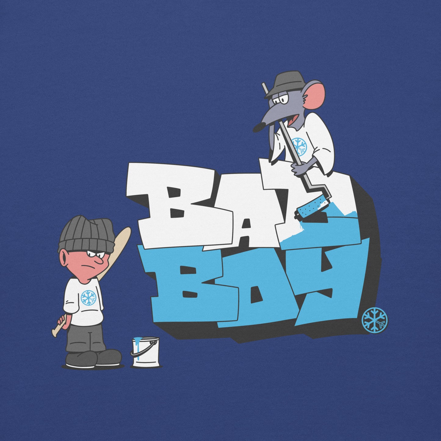 Blue-Bad Boy Graffiti Sweatshirt from B.Different Clothing, graphic, graffiti-inspired streetwear