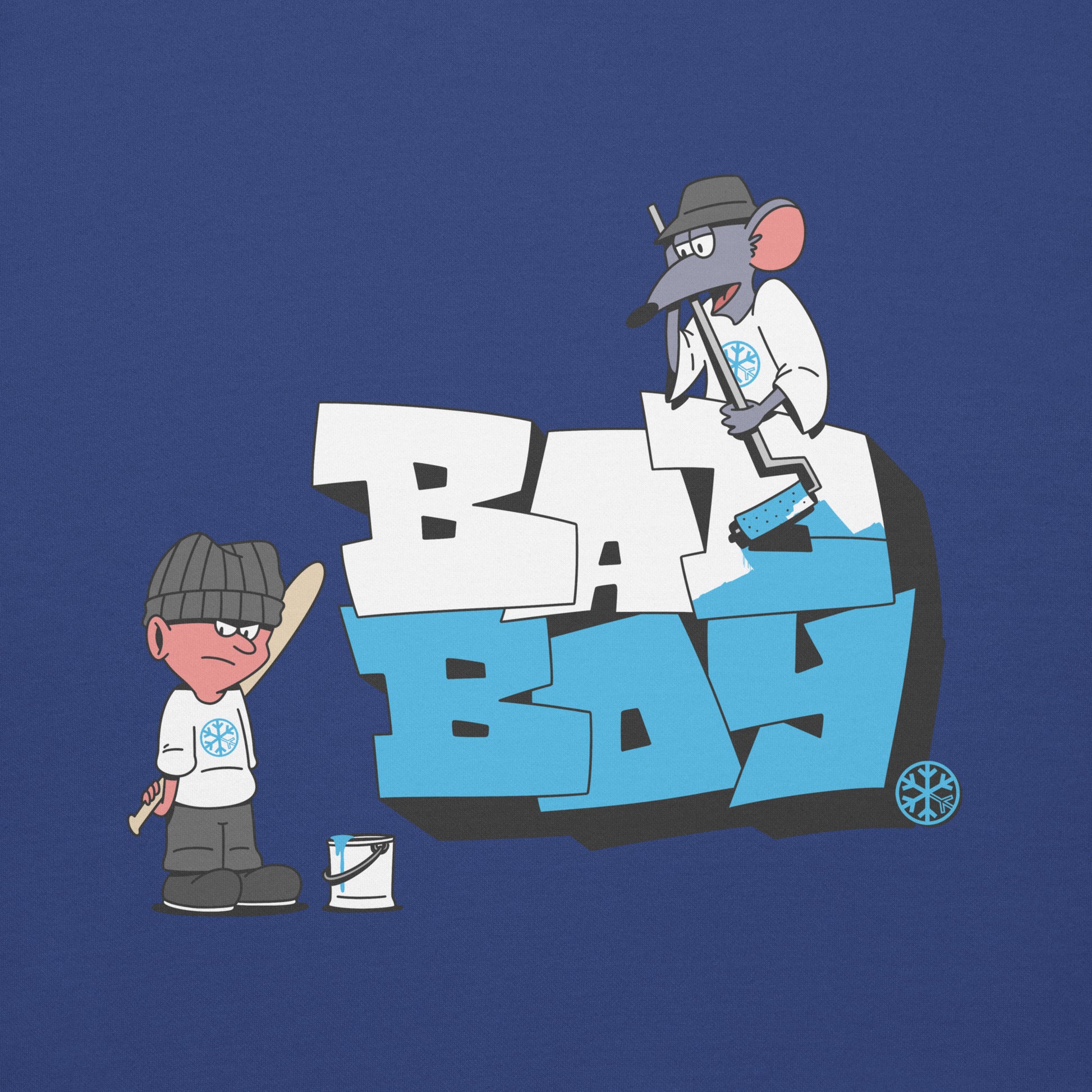 Blue-Bad Boy Graffiti Sweatshirt from B.Different Clothing, graphic, graffiti-inspired streetwear