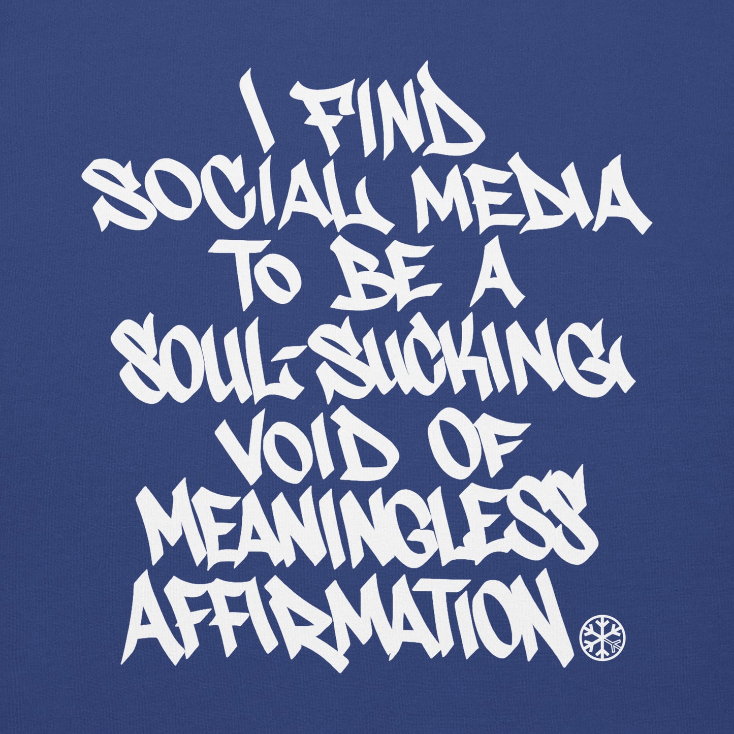 Blue-Social Media Graffiti Tag Sweatshirt from B.Different Clothing, graphic, graffiti-inspired streetwear