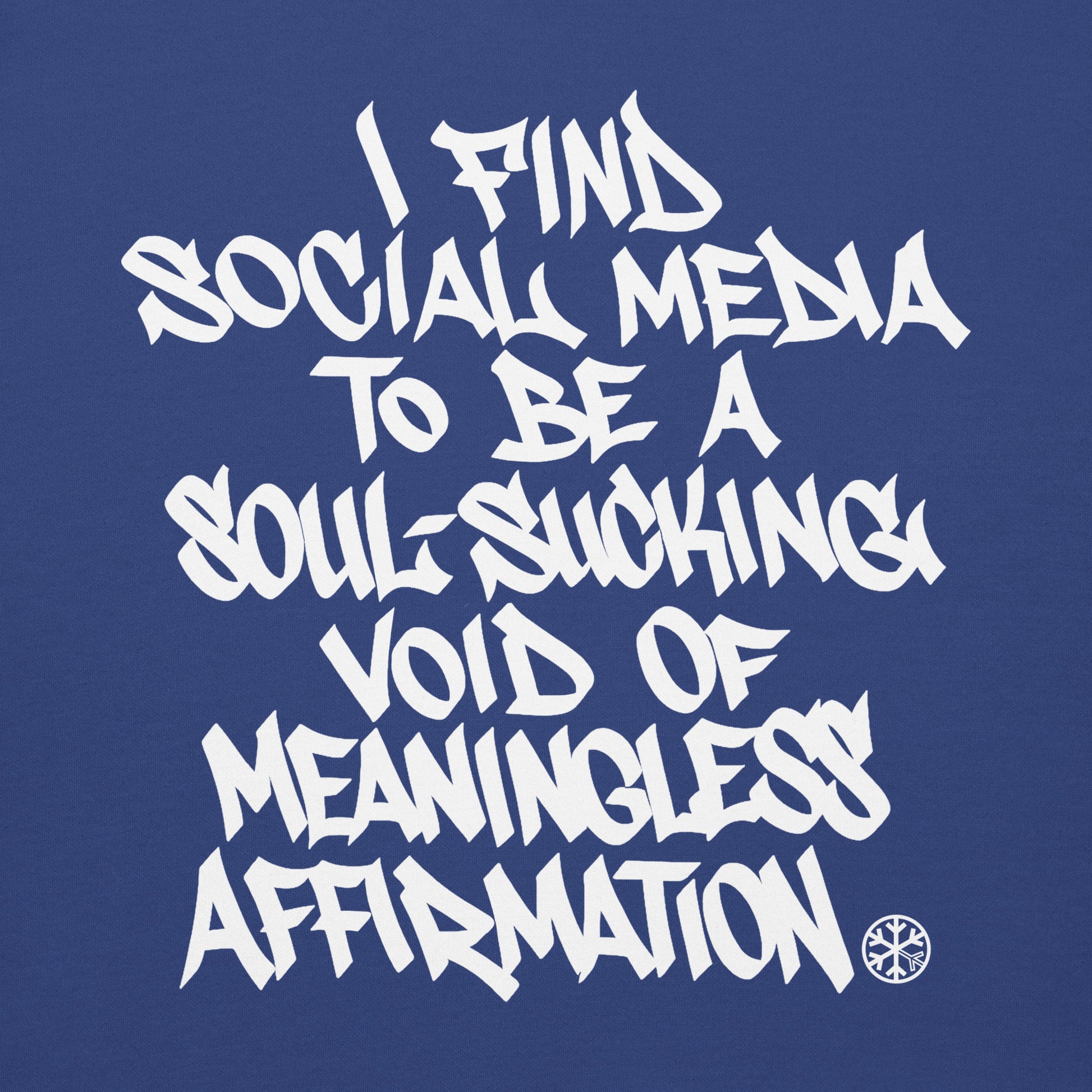 Blue-Social Media Graffiti Tag Sweatshirt from B.Different Clothing, graphic, graffiti-inspired streetwear