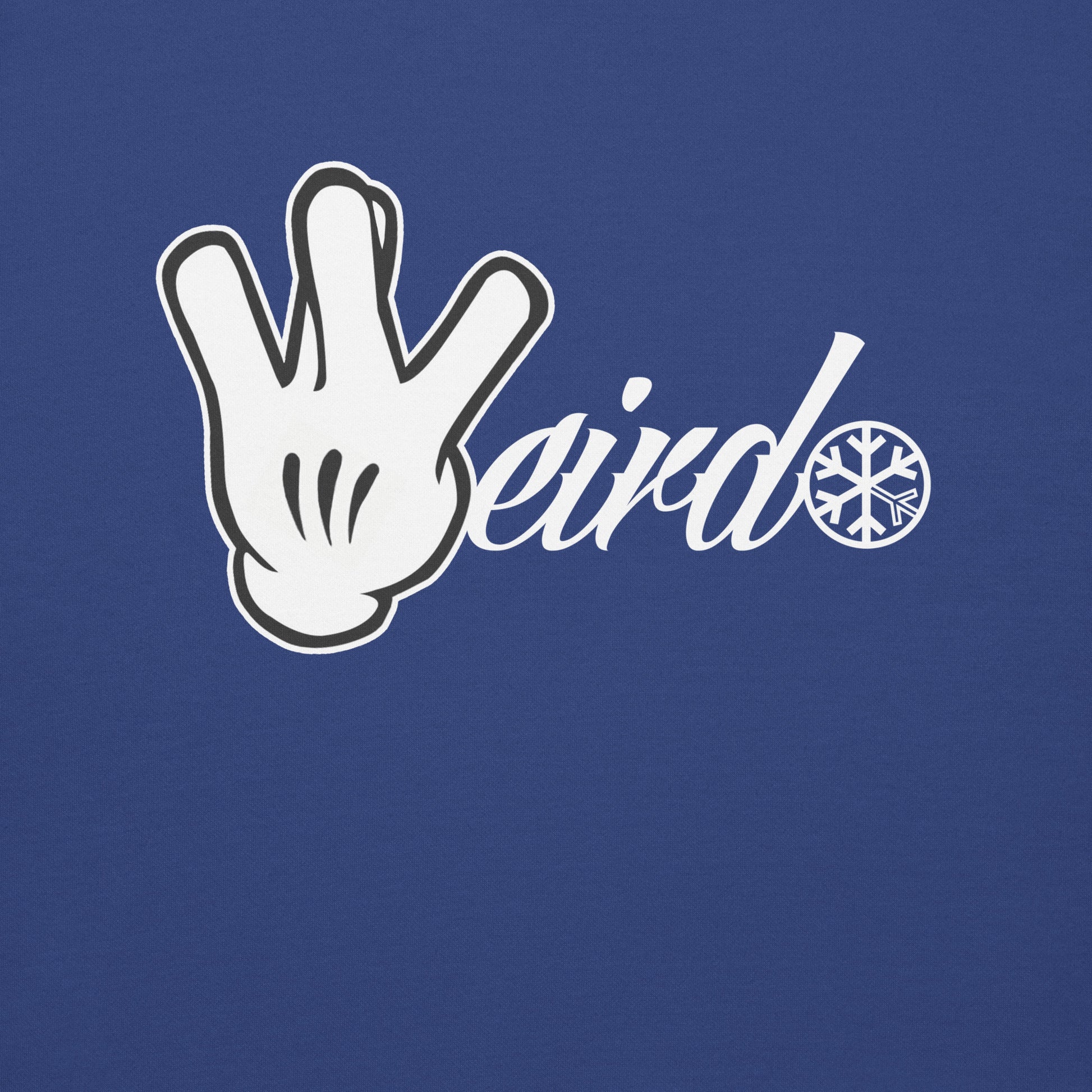 Blue-Weirdo Hand Sign Sweatshirt from B.Different Clothing, graphic, graffiti-inspired streetwear