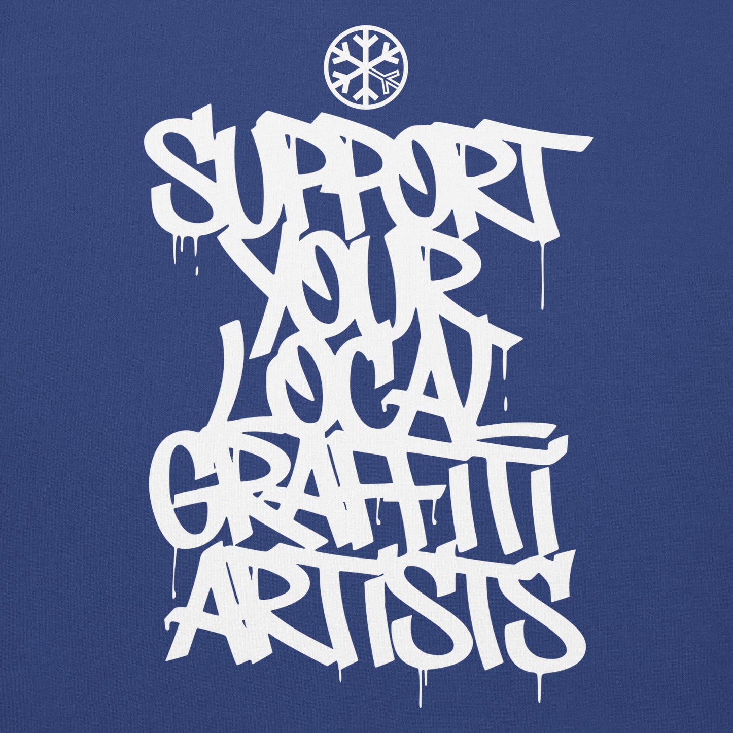 Blue-Support Your Local Graffiti Artists Sweatshirt from B.Different Clothing, graphic, graffiti-inspired streetwear