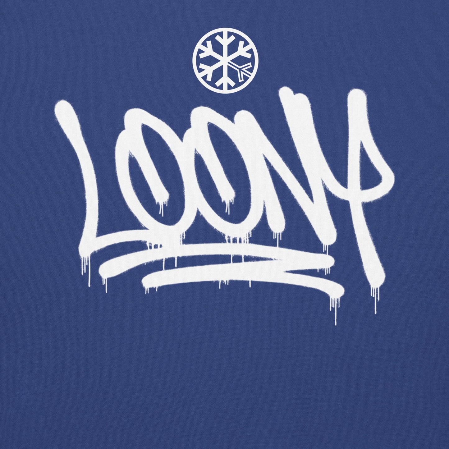 Blue-Loony Graffiti Tag Sweatshirt from B.Different Clothing, graphic, graffiti-inspired streetwear