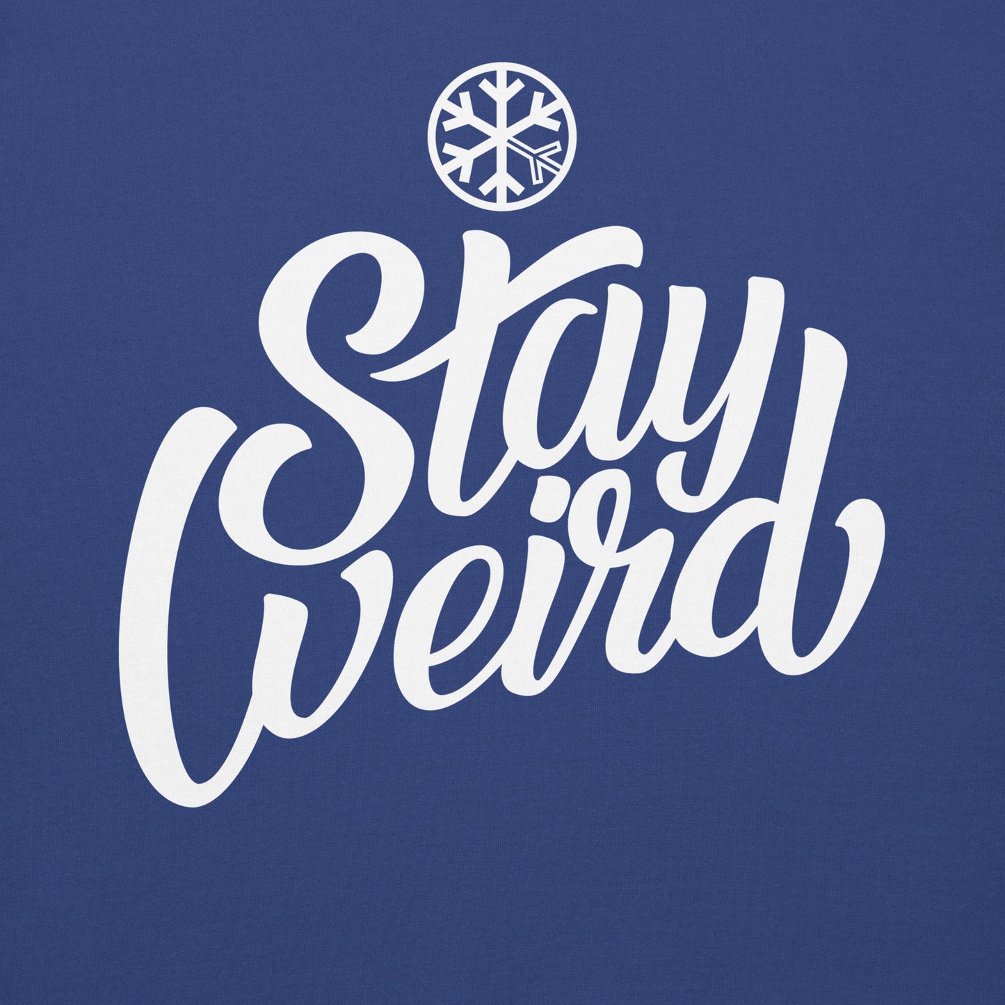 Blue-Stay Weird Sweatshirt from B.Different Clothing, graphic, graffiti-inspired streetwear