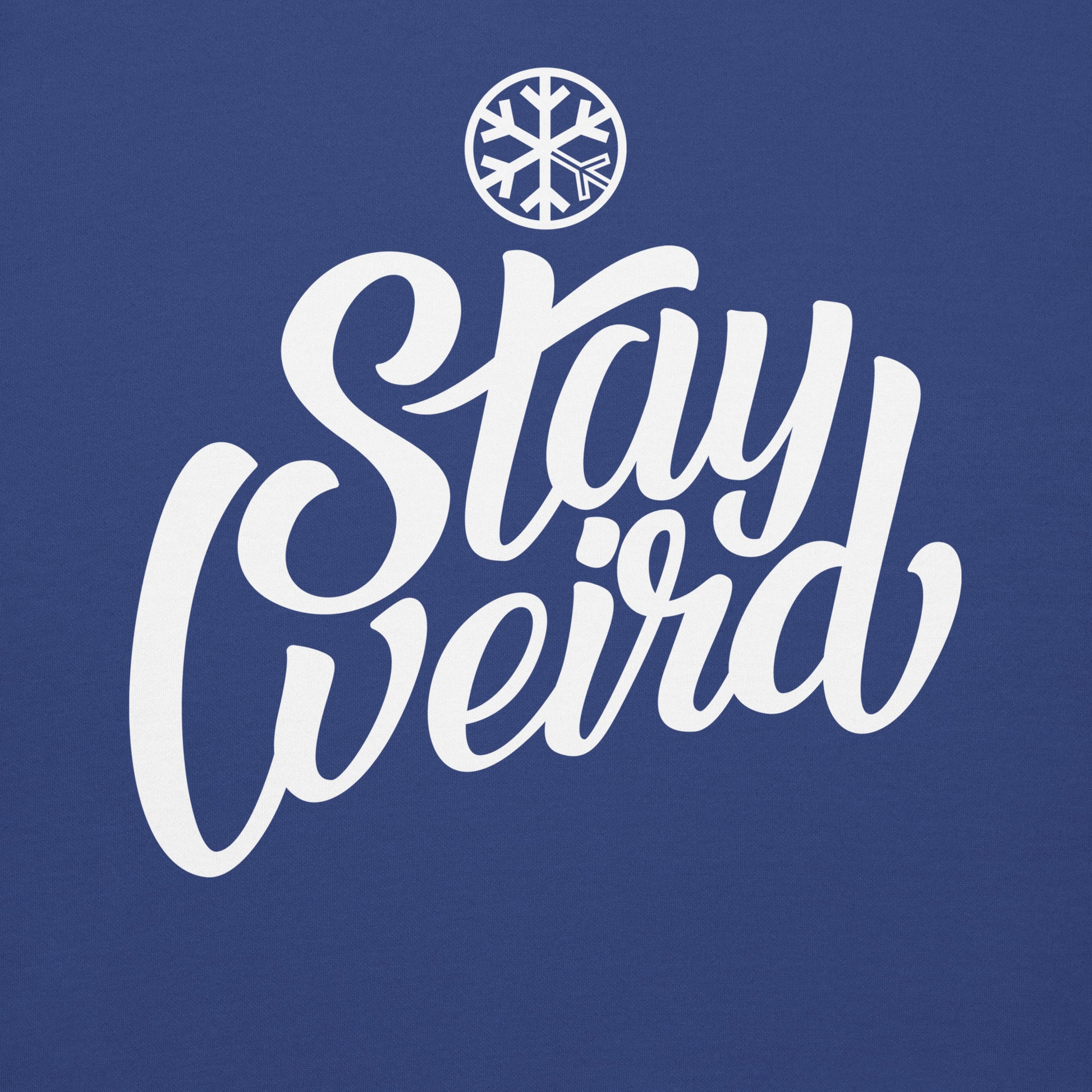 Blue-Stay Weird Sweatshirt from B.Different Clothing, graphic, graffiti-inspired streetwear