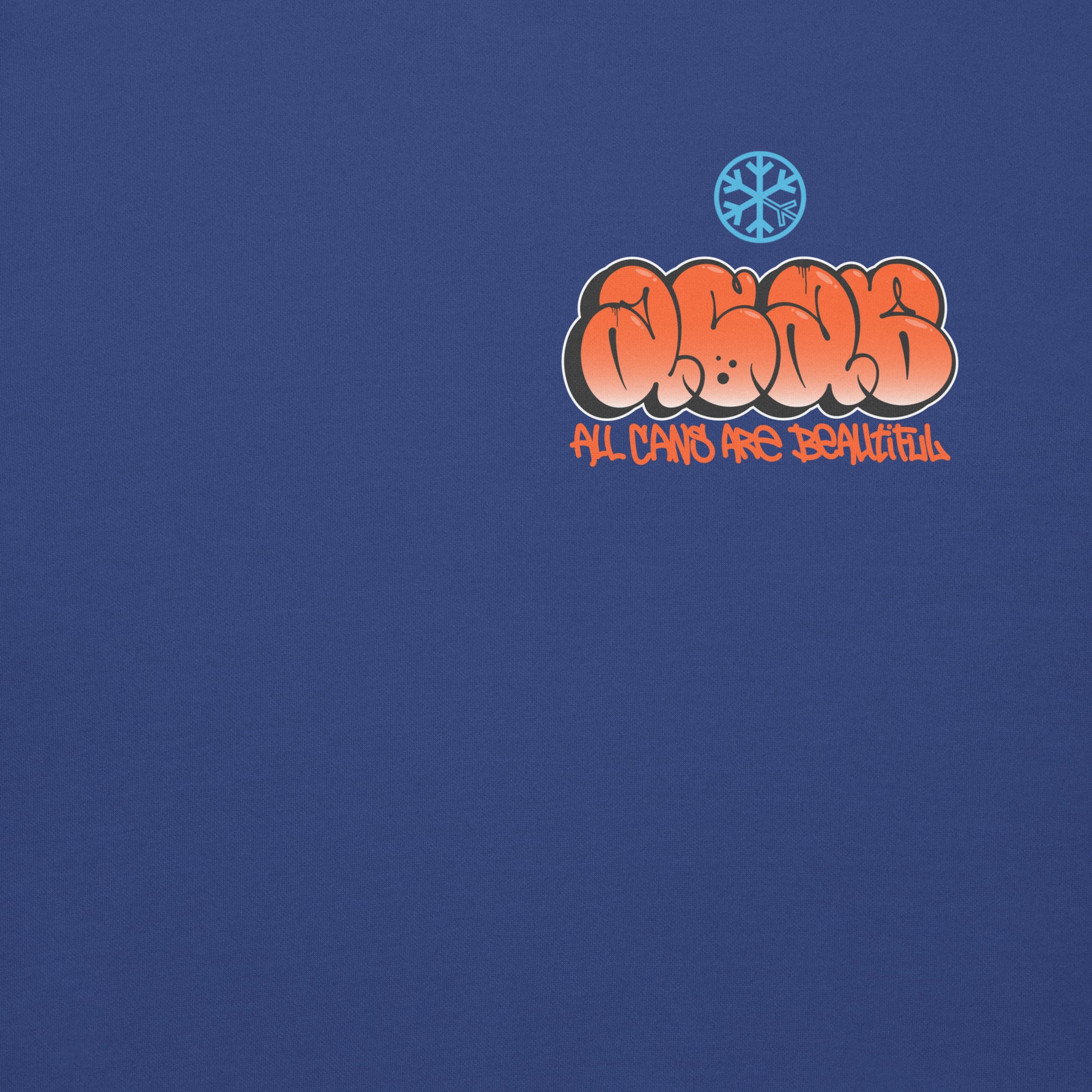 Blue-ACAB Girl Graffiti Sweatshirt from B.Different Clothing, front graphic, graffiti-inspired streetwear