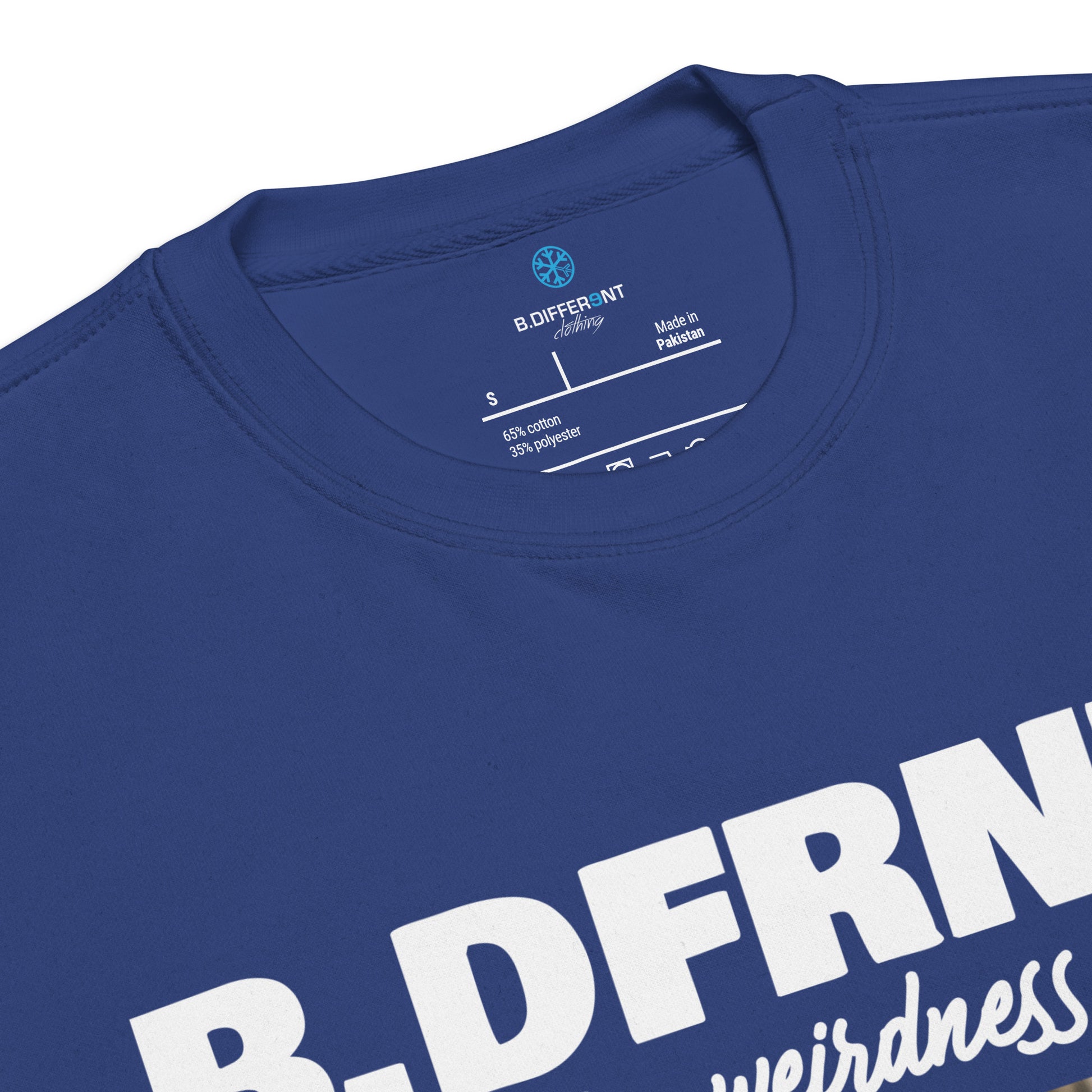 Blue-Black Sheep Sweatshirt from B.Different Clothing, collar, graffiti-inspired streetwear