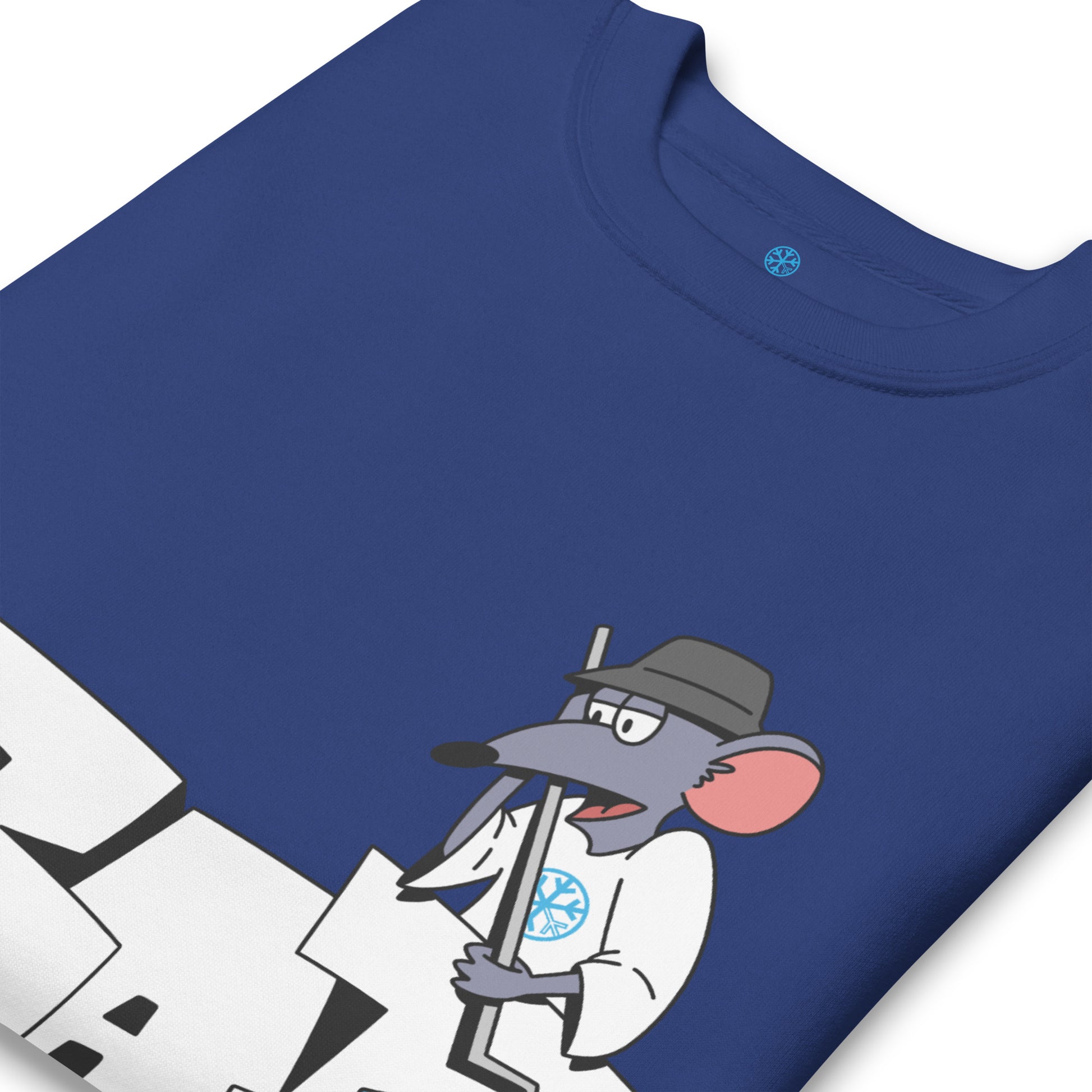 Blue-Bad Boy Graffiti Sweatshirt from B.Different Clothing, detail, graffiti-inspired streetwear