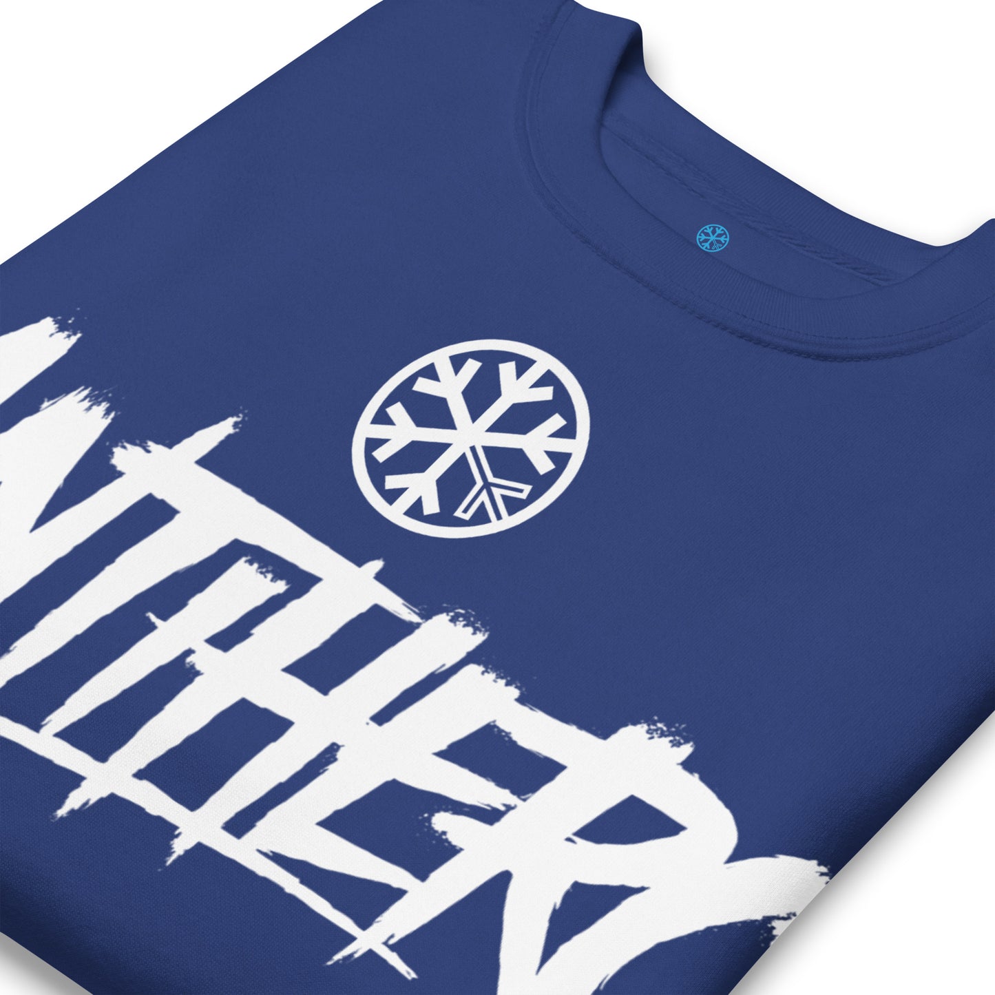 Blue-Antihero Graffiti Tag Sweatshirt from B.Different Clothing, detail, graffiti-inspired streetwear