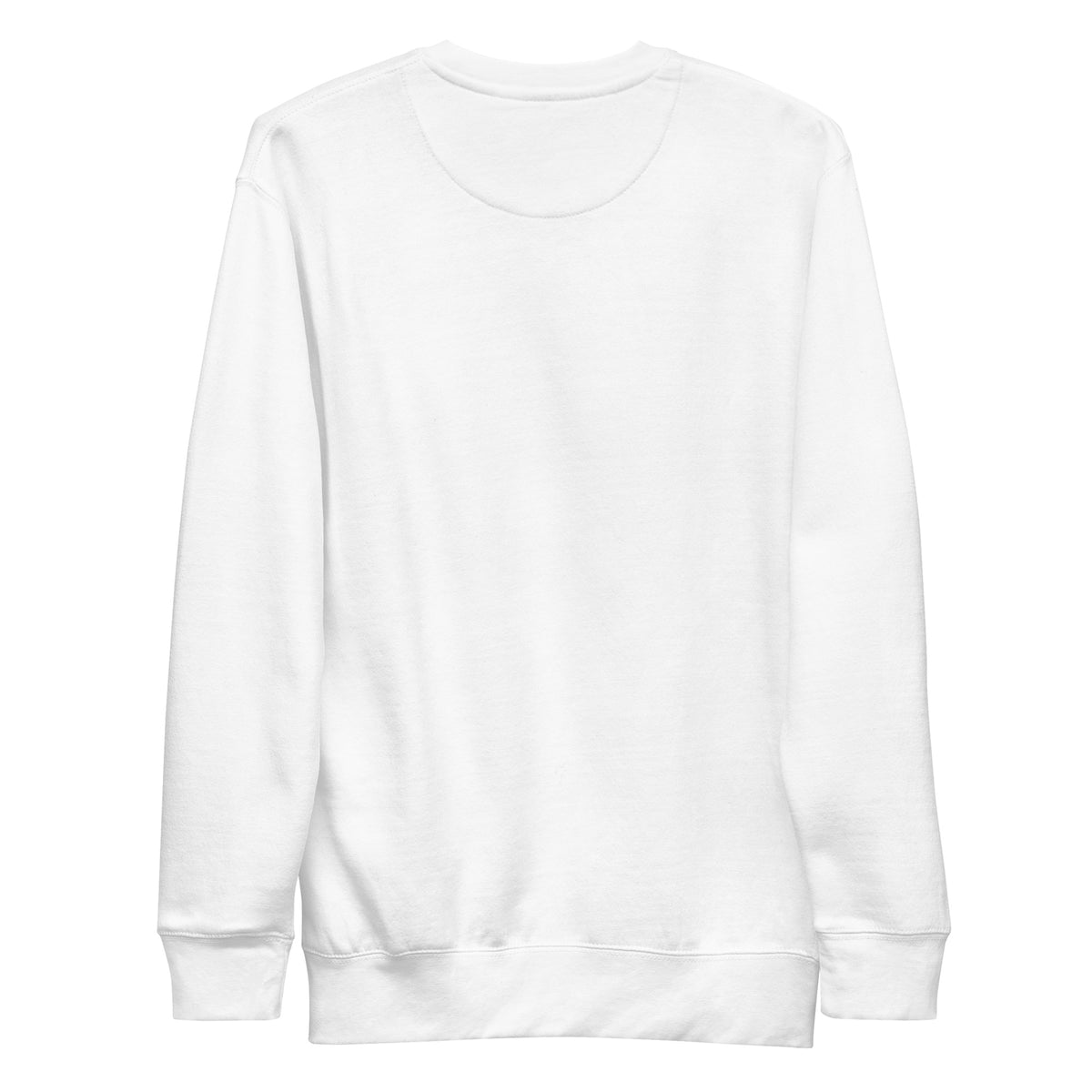 White-BDFRNT OG Logo Sweatshirt from B.Different Clothing, back view, graffiti-inspired streetwear