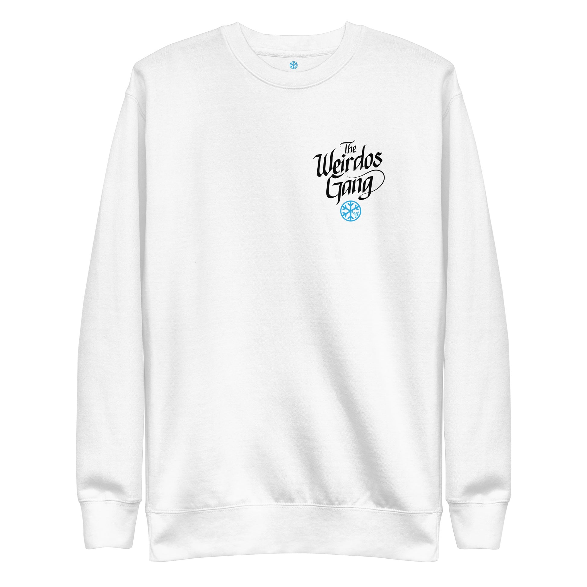 front of Weirdos Gang lettering sweatshirt white by B.Different Clothing street art graffiti inspired brand for weirdos, outsiders, and misfits.