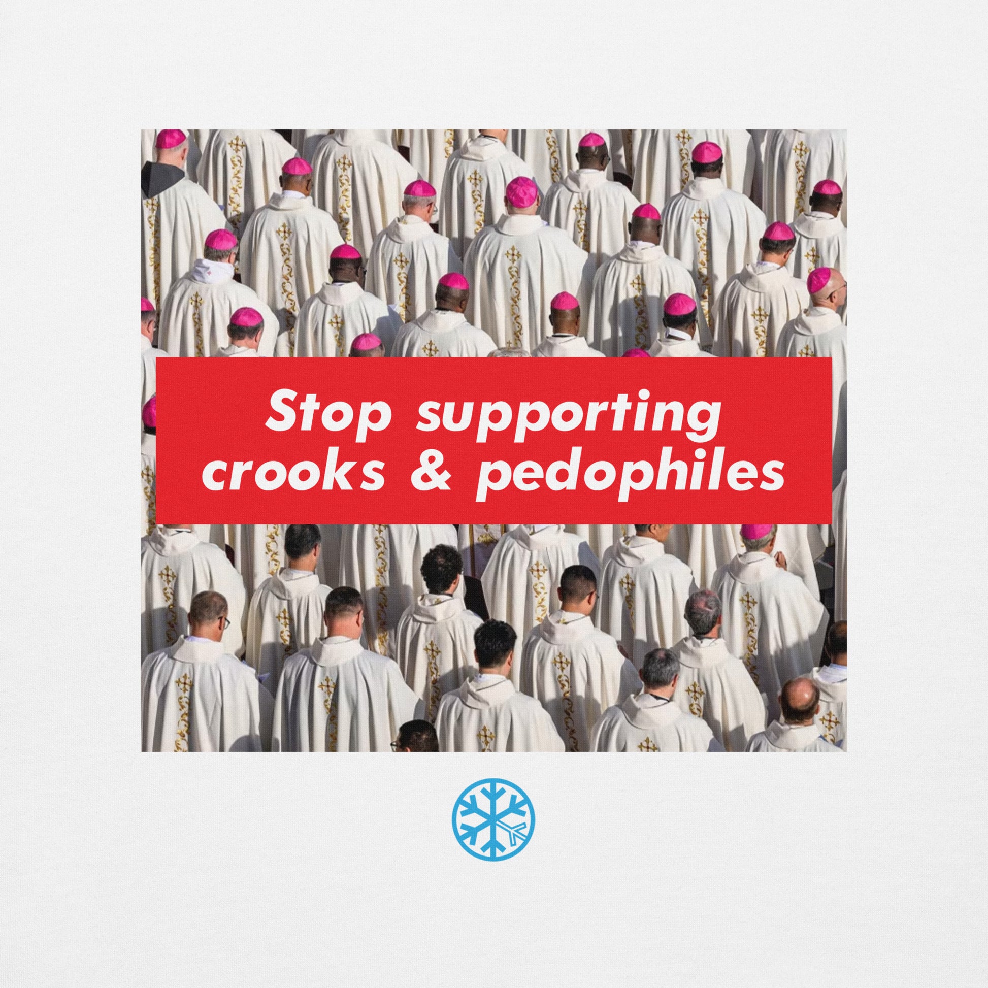 White-Vatican Crooks Sweatshirt from B.Different Clothing, graphic, graffiti-inspired streetwear