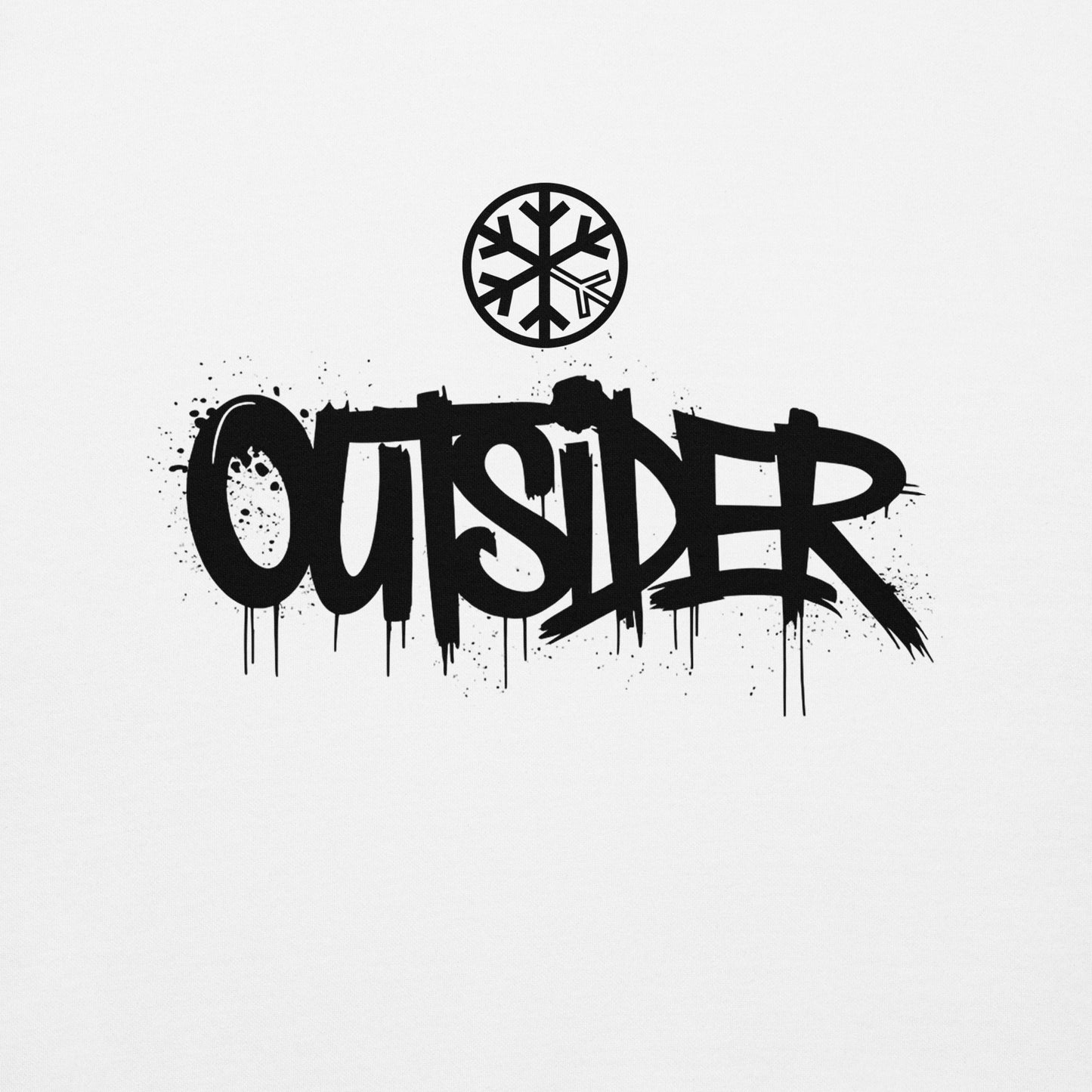 White-Outsider Graffiti Tag Sweatshirt from B.Different Clothing, graphic, graffiti-inspired streetwear