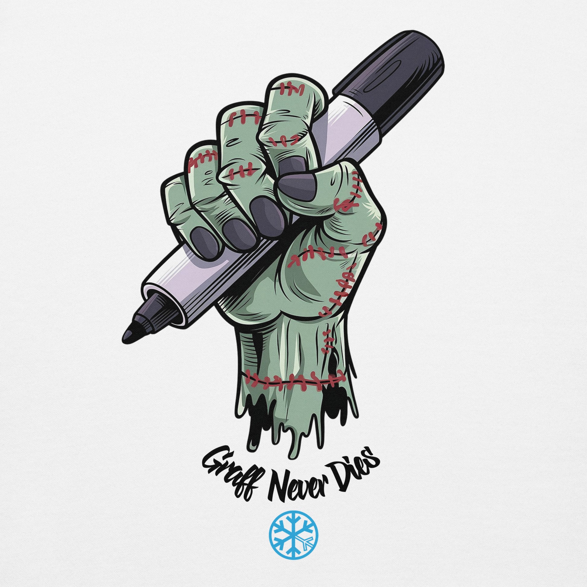 White-Thing Graffiti Sweatshirt from B.Different Clothing, graphic, graffiti-inspired streetwear