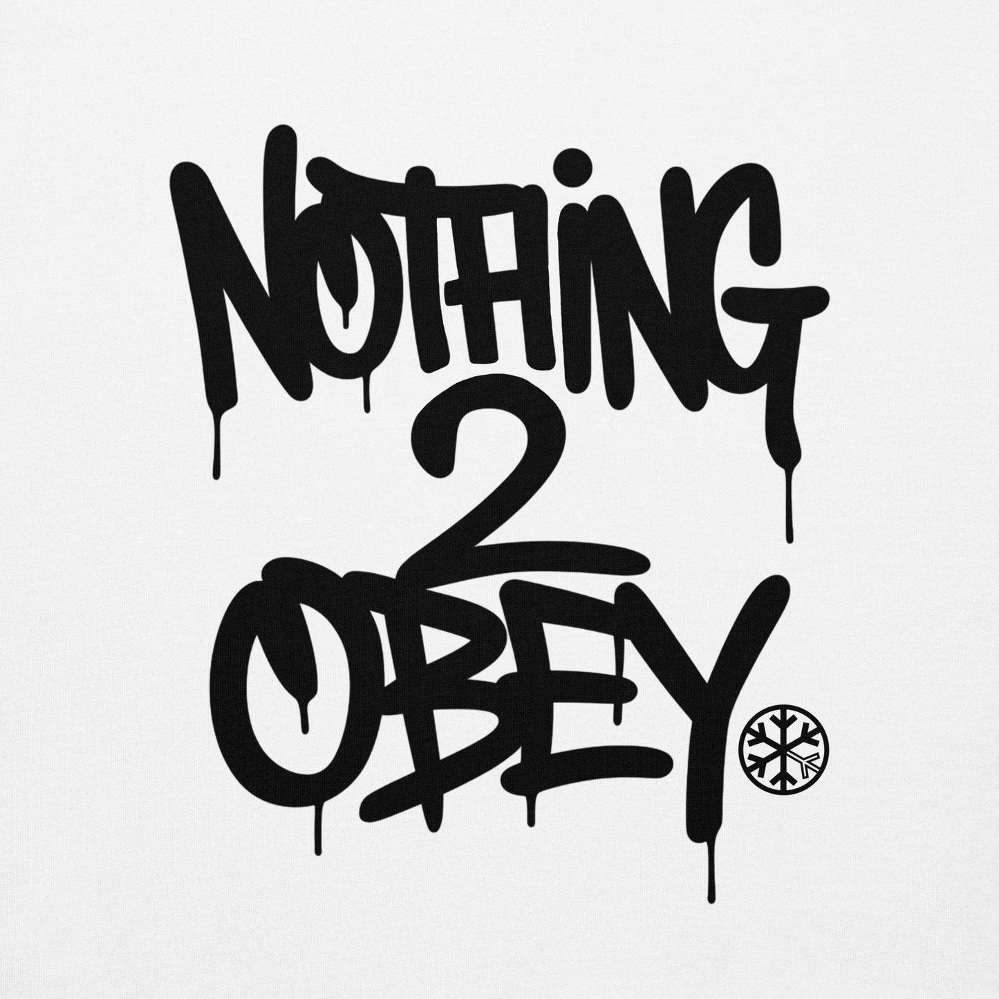 White-Nothing 2 Obey Graffiti Sweatshirt from B.Different Clothing, graphic, graffiti-inspired streetwear