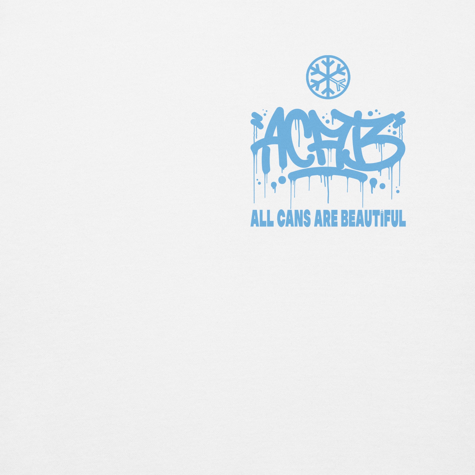 White-ACAB Graffiti Character Sweatshirt from B.Different Clothing, front graphic, graffiti-inspired streetwear