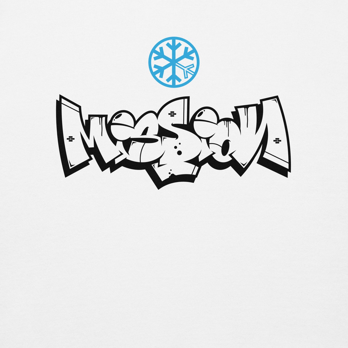 White-Mission Graffiti Piece Sweatshirt from B.Different Clothing, graphic, graffiti-inspired streetwear