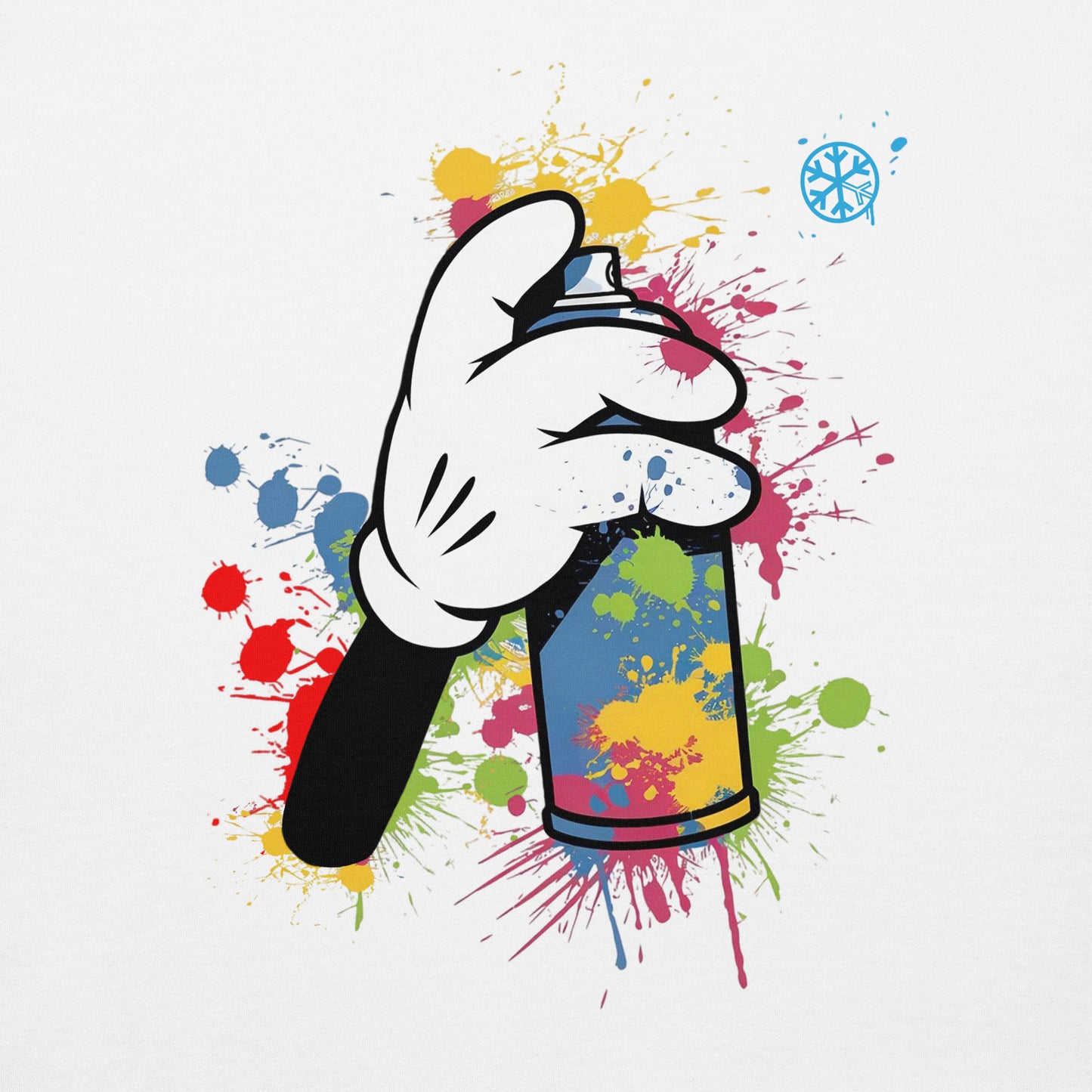 White-Hand Spray Can Graffiti Sweatshirt from B.Different Clothing, graphic, graffiti-inspired streetwear