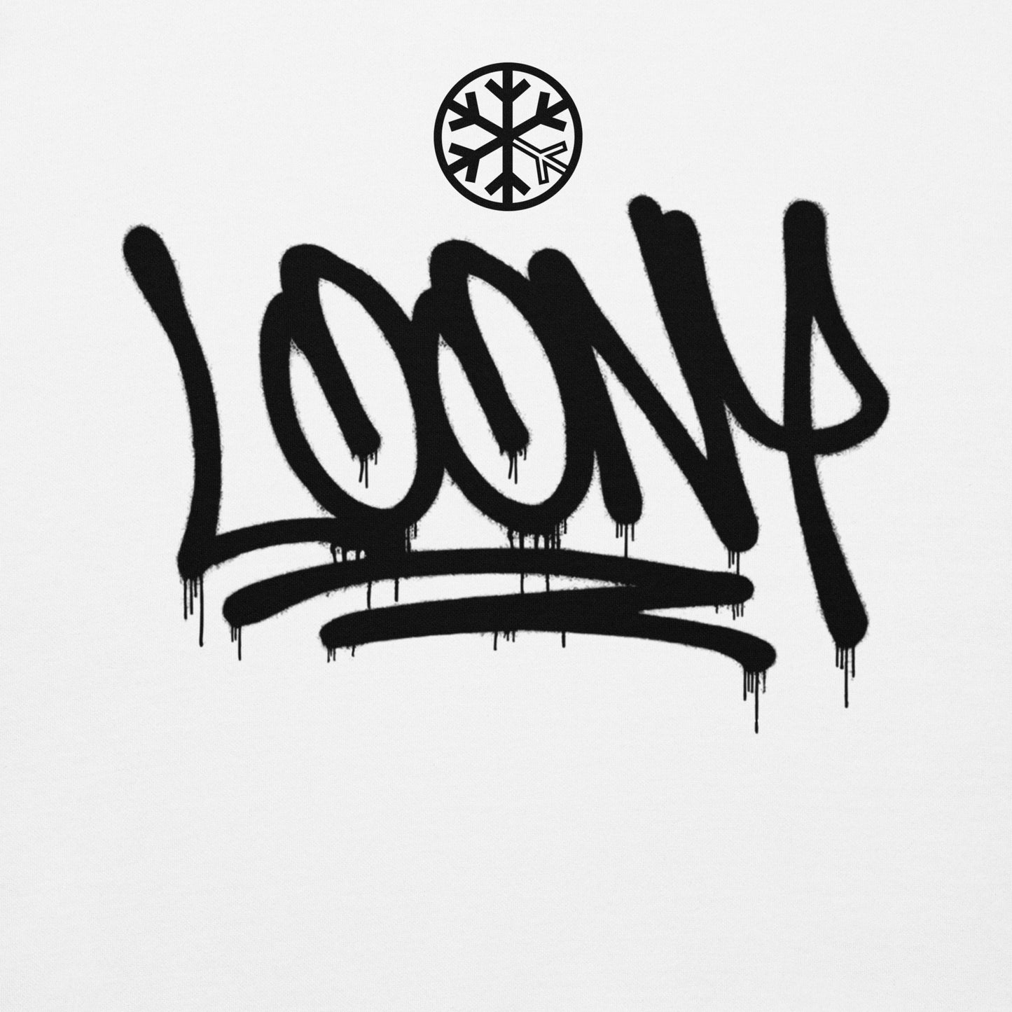 White-Loony Graffiti Tag Sweatshirt from B.Different Clothing, graphic, graffiti-inspired streetwear