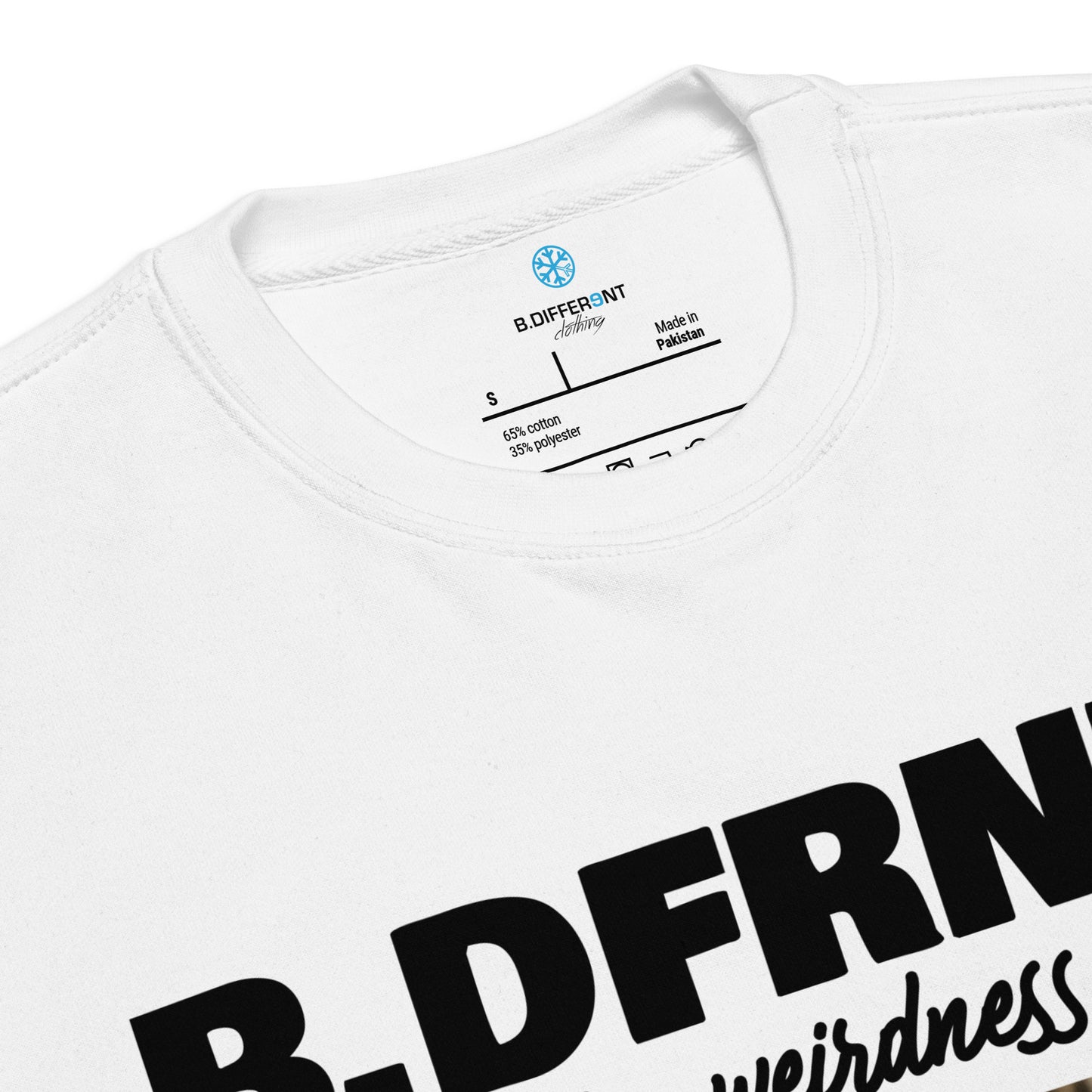 White-Black Sheep Sweatshirt from B.Different Clothing, collar, graffiti-inspired streetwear