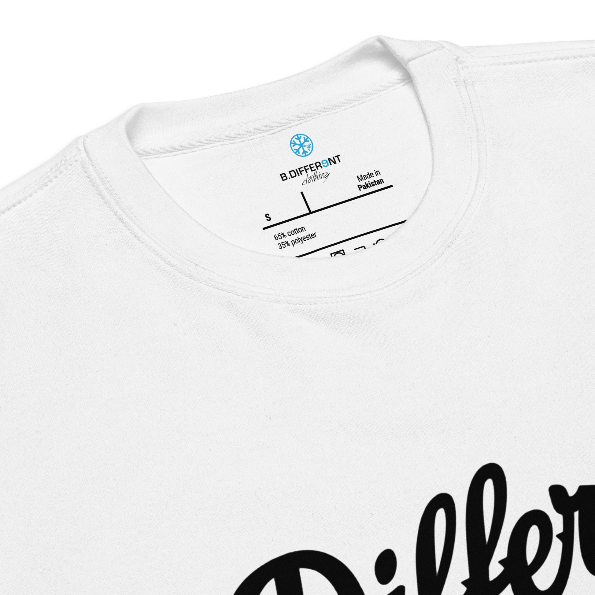 White-The League Sweatshirt from B.Different Clothing, collar, graffiti-inspired streetwear