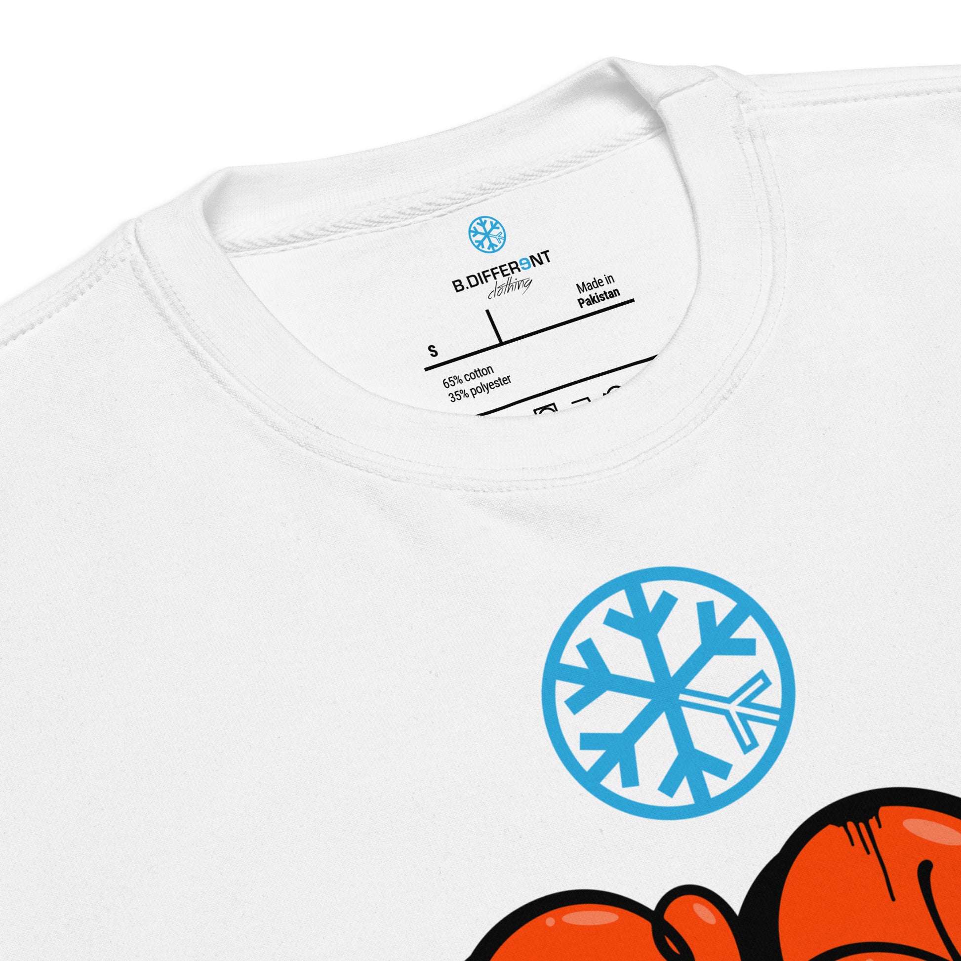 White-ACAB Graffiti Throw-up Sweatshirt from B.Different Clothing, collar, graffiti-inspired streetwear