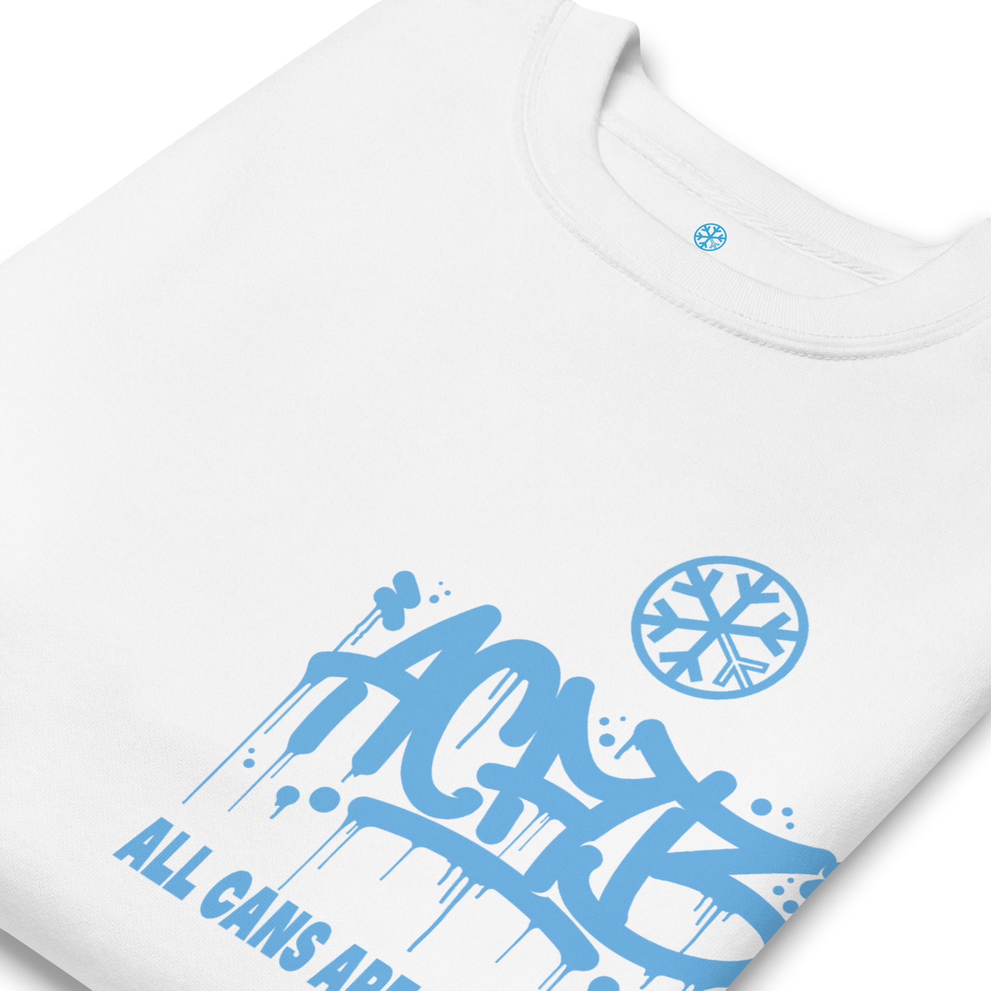 White-ACAB Graffiti Character Sweatshirt from B.Different Clothing, detail, graffiti-inspired streetwear