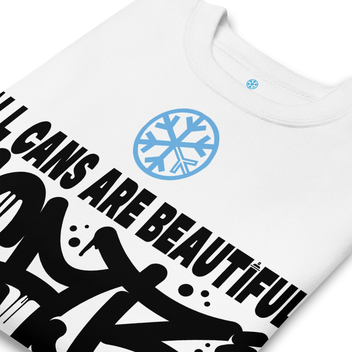 White-Acab Graffiti Tag Sweatshirt from B.Different Clothing, detail, graffiti-inspired streetwear