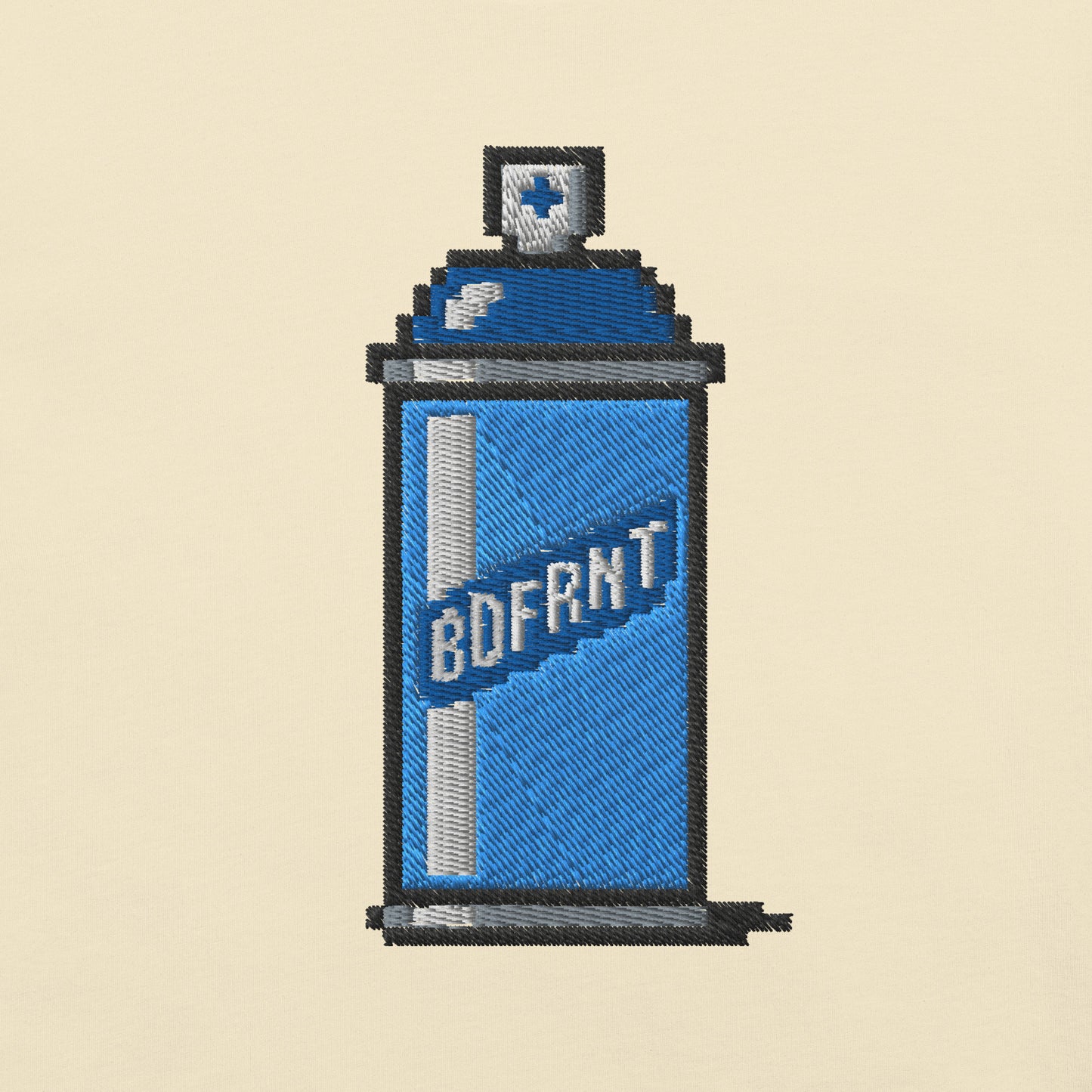 Beige-Pixel Spray Can Graffiti Sweatshirt from B.Different Clothing, graphic, graffiti-inspired streetwear, oversized heavyweight