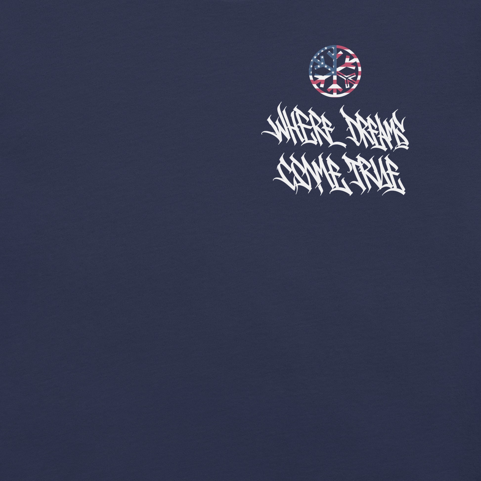 Navy-Flag Graffiti Tank Top from B.Different Clothing, front graphic, graffiti-inspired streetwear