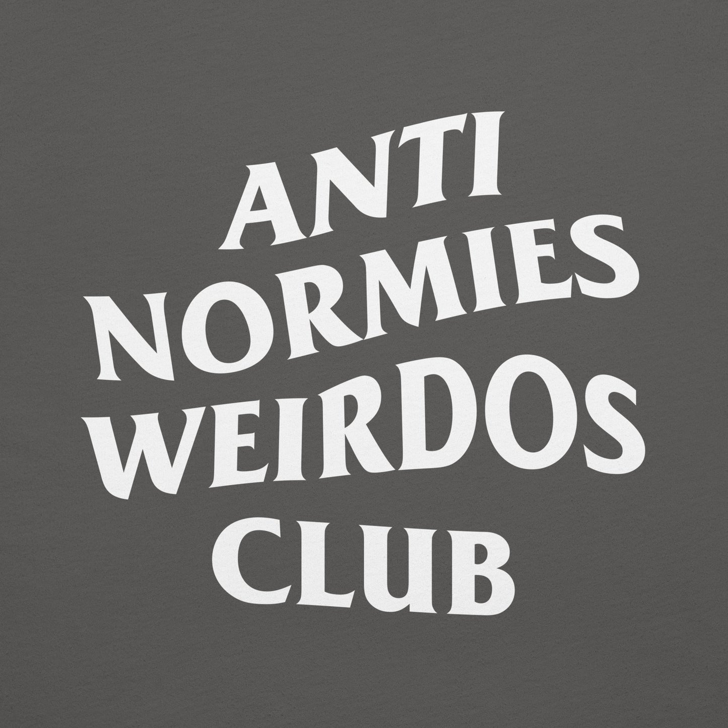 Gray-Anti Normies Weirdos Club Tee from B.Different Clothing, graphic, graffiti-inspired streetwear t-shirt
